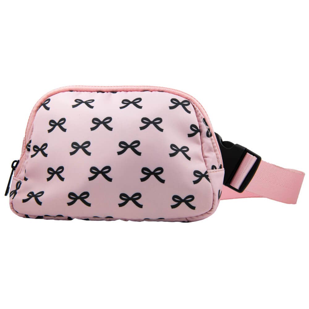 Katydid - Pink Mini Black Bows Wholesale Belt Bag
