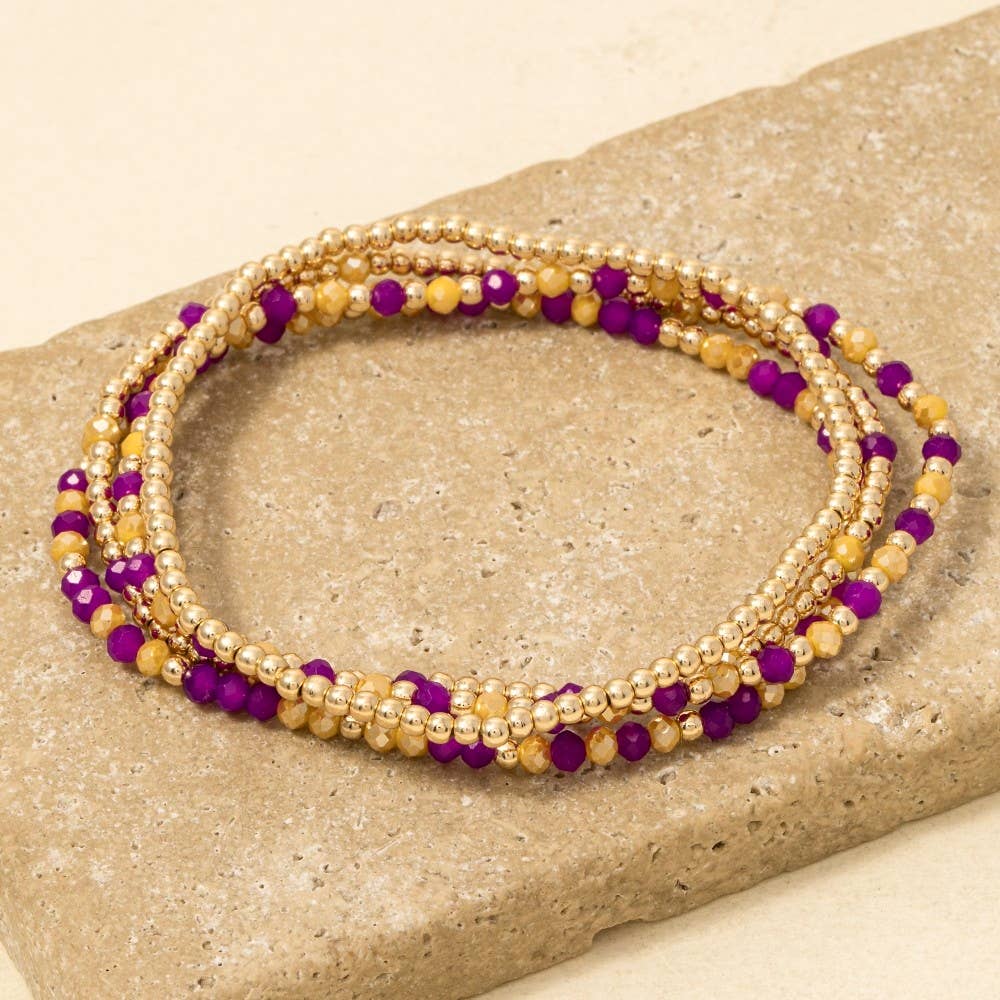 Anarchy Street - Colorful Game Day Beaded Bracelet Set