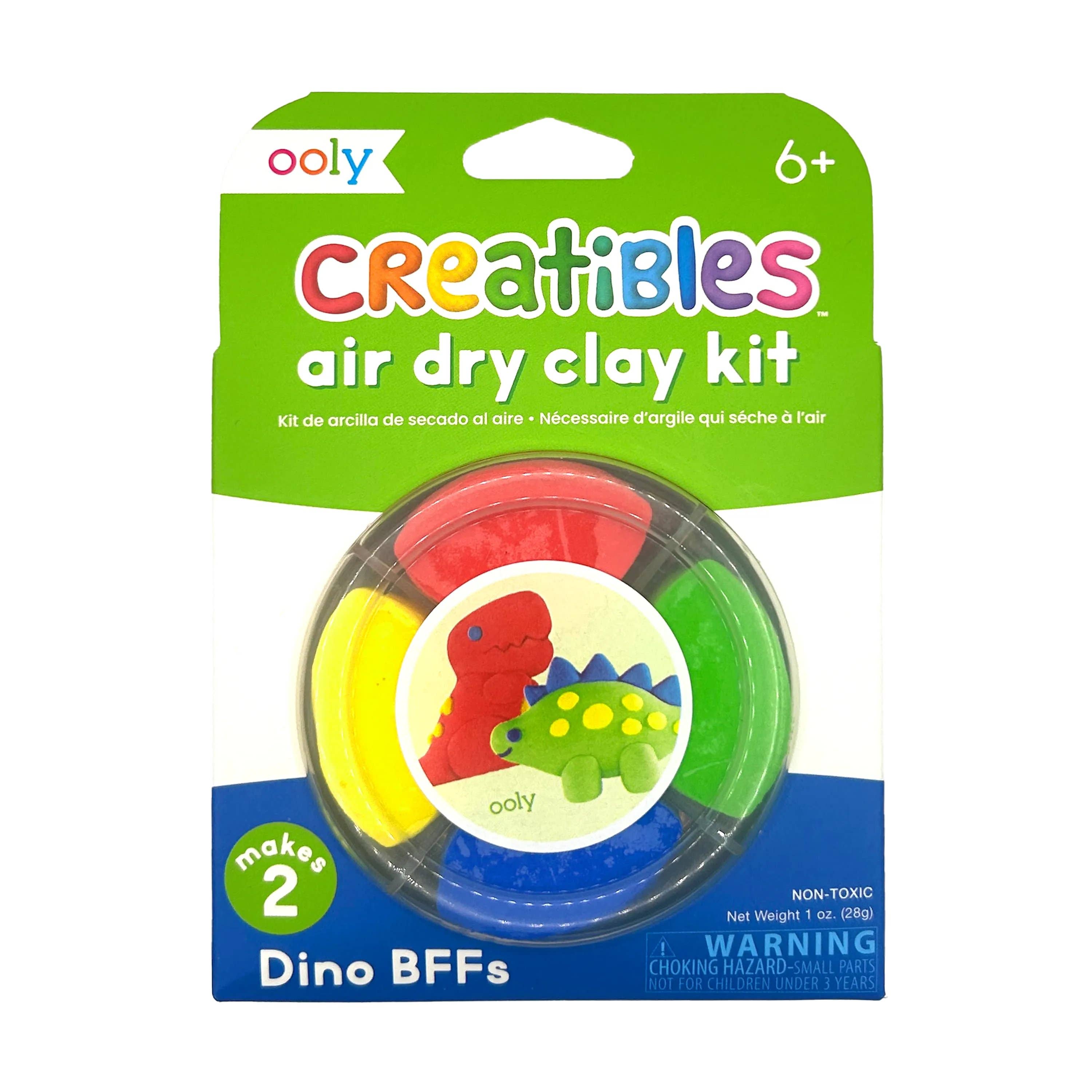 OOLY - Creatibles D.I.Y. Air-Dry Clay Kit: Dino. BFFs (Set of 4)