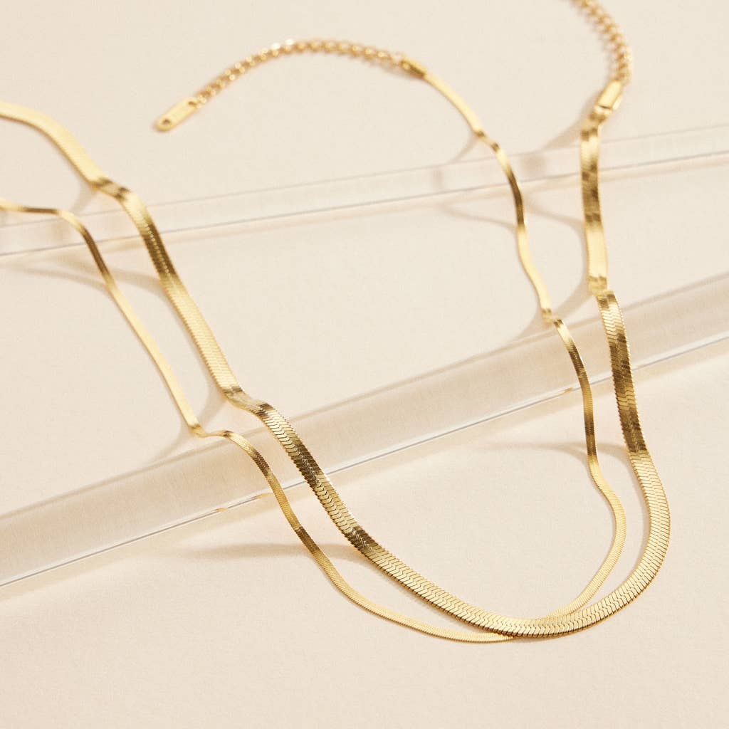 Frem - Snake Chain Gold Dip Stainless Steel Necklace