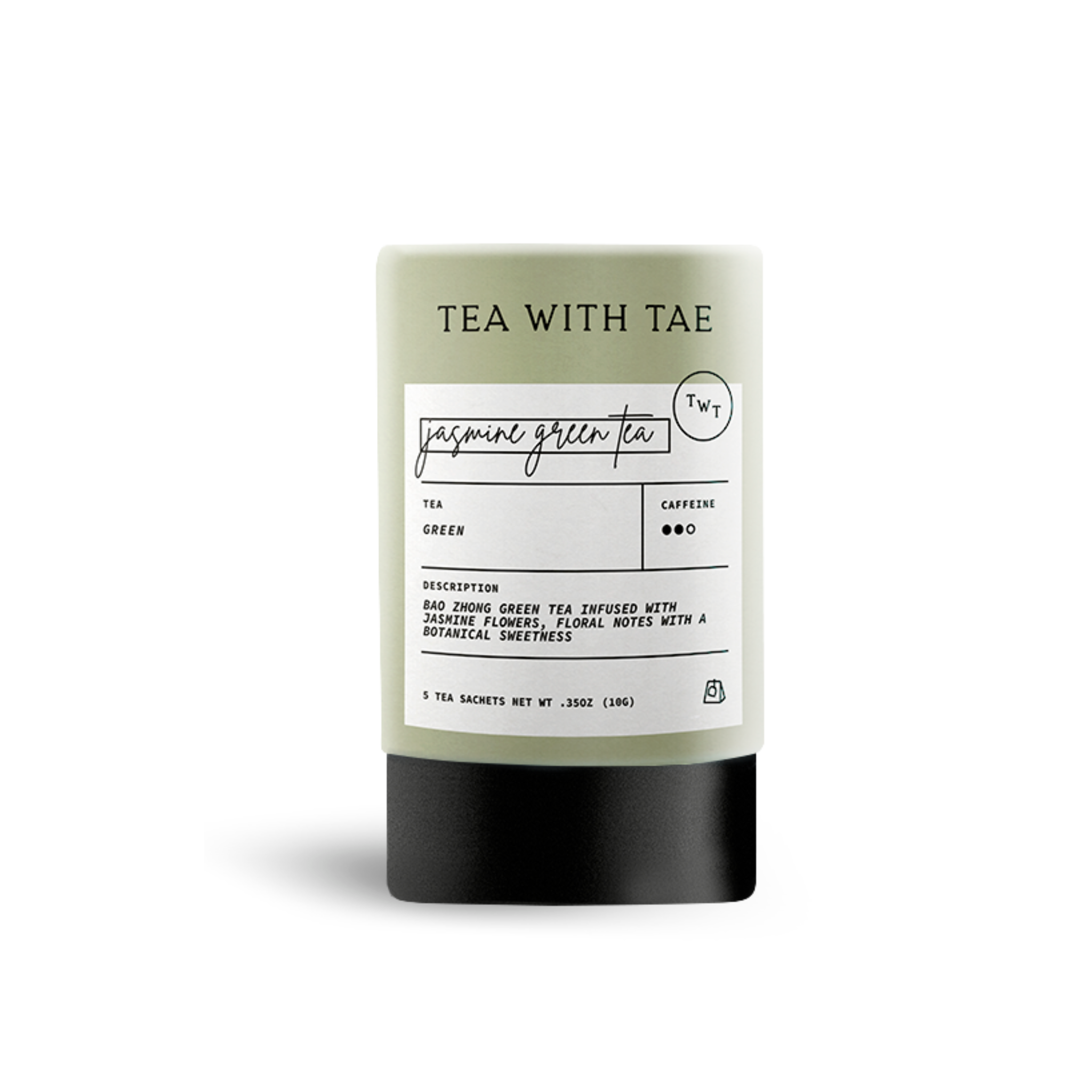 Tea with Tae - Jasmine Green Tea Mini Tube Gift (5 tea bags)