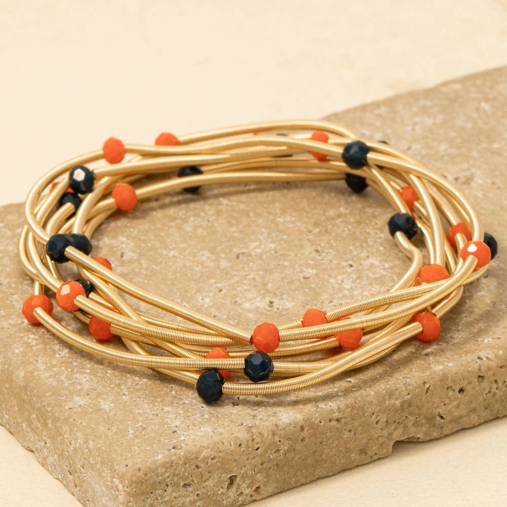 Anarchy Street - Game Day Beads Metallic Elastic Bracelet Set