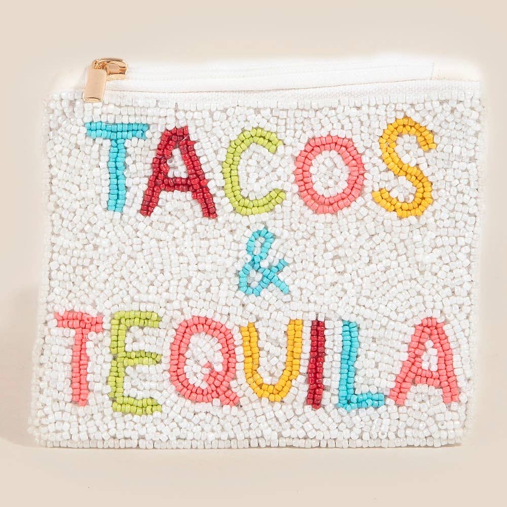 Anarchy Street - Beaded Tacos And Tequila Coin Purse