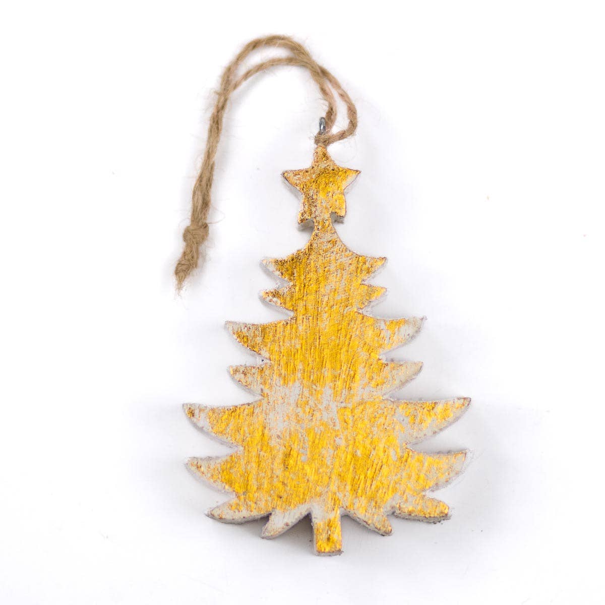 The Royal Standard - Howell Tree Ornament   White Washed Gold   4"