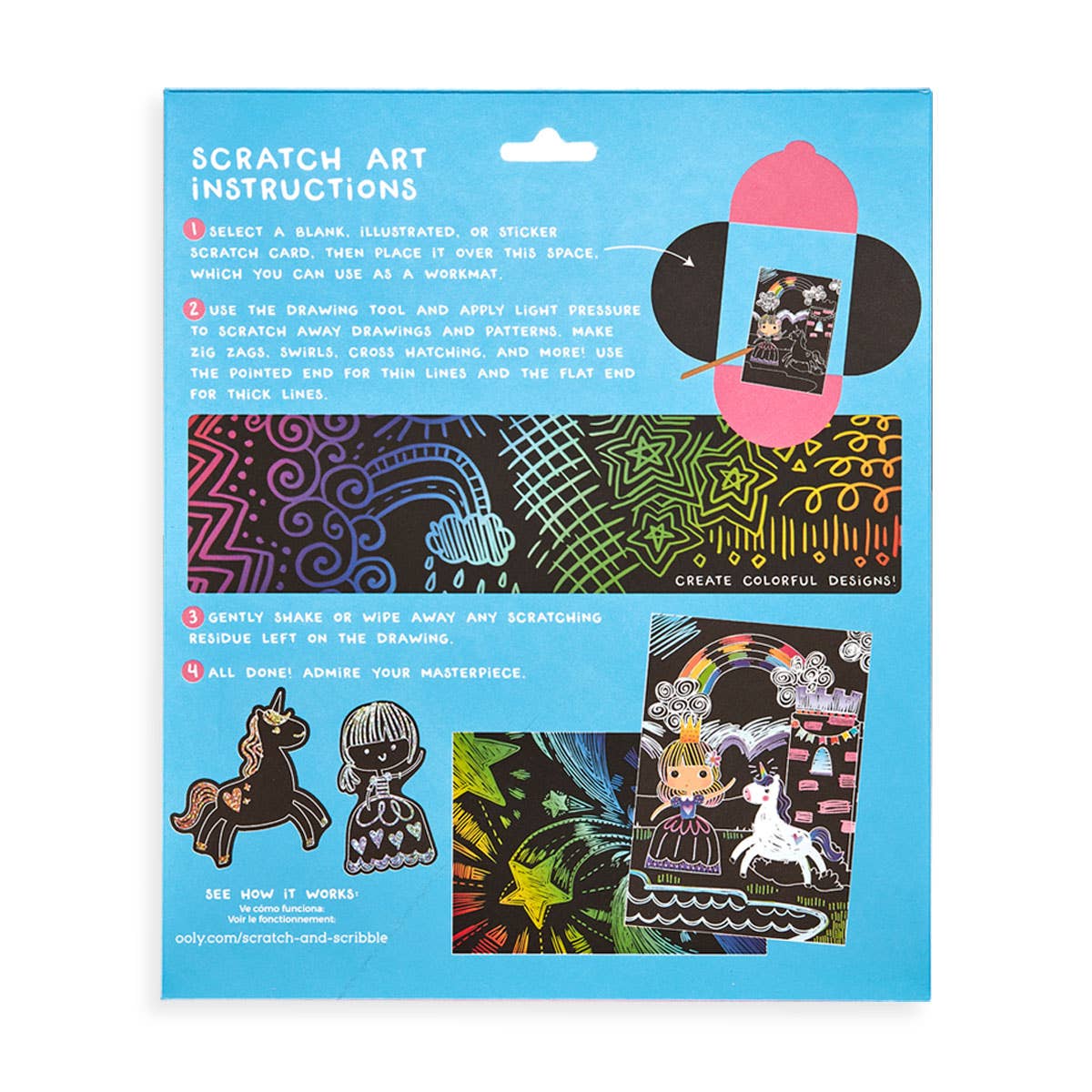 OOLY - Scratch & Scribble Art Kit: Princess Garden