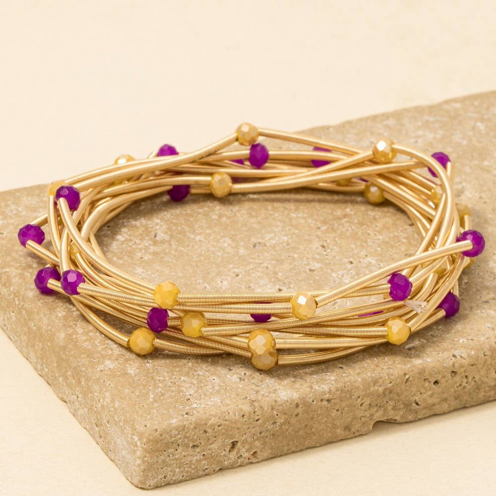 Anarchy Street - Game Day Beads Metallic Elastic Bracelet Set