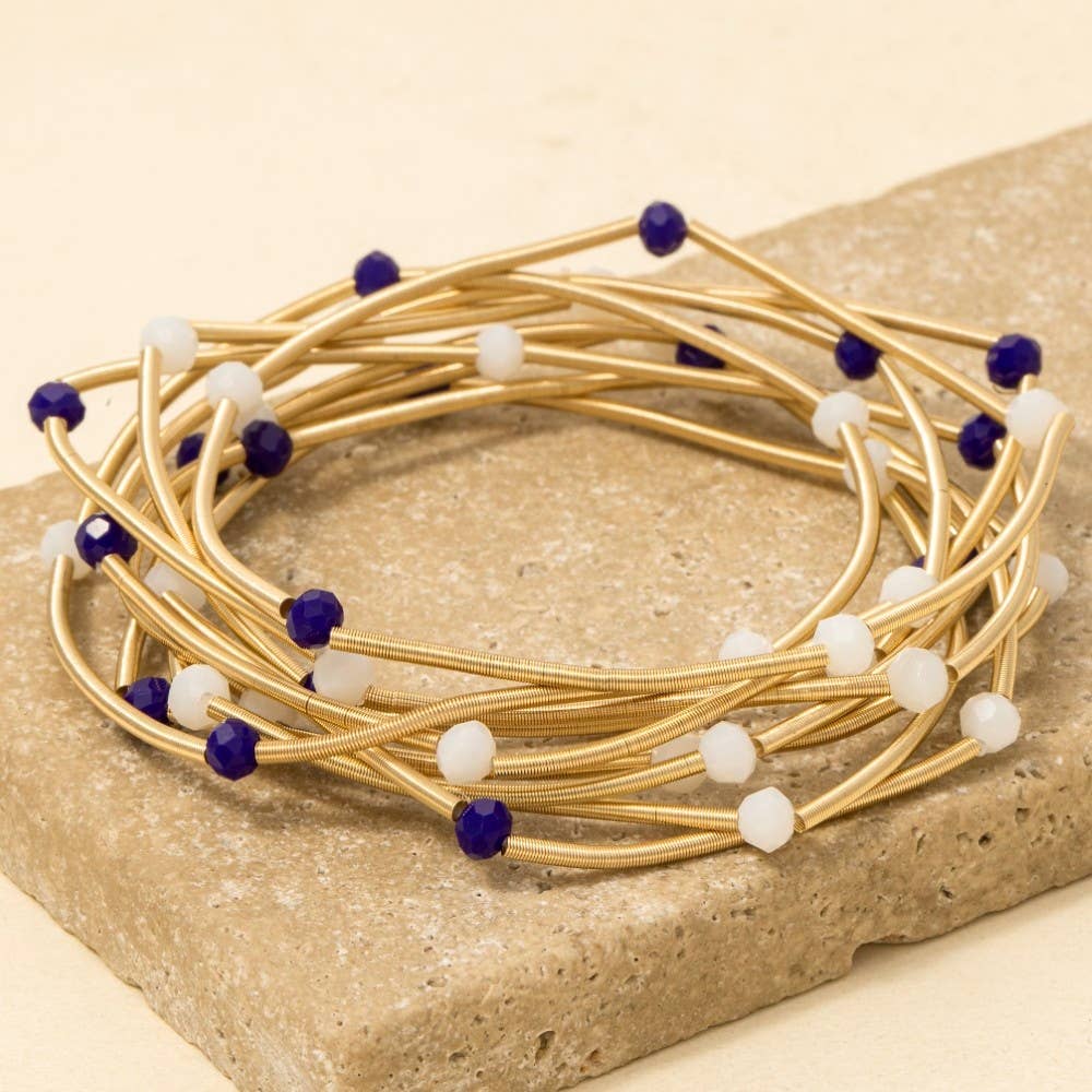 Anarchy Street - Game Day Beads Metallic Elastic Bracelet Set