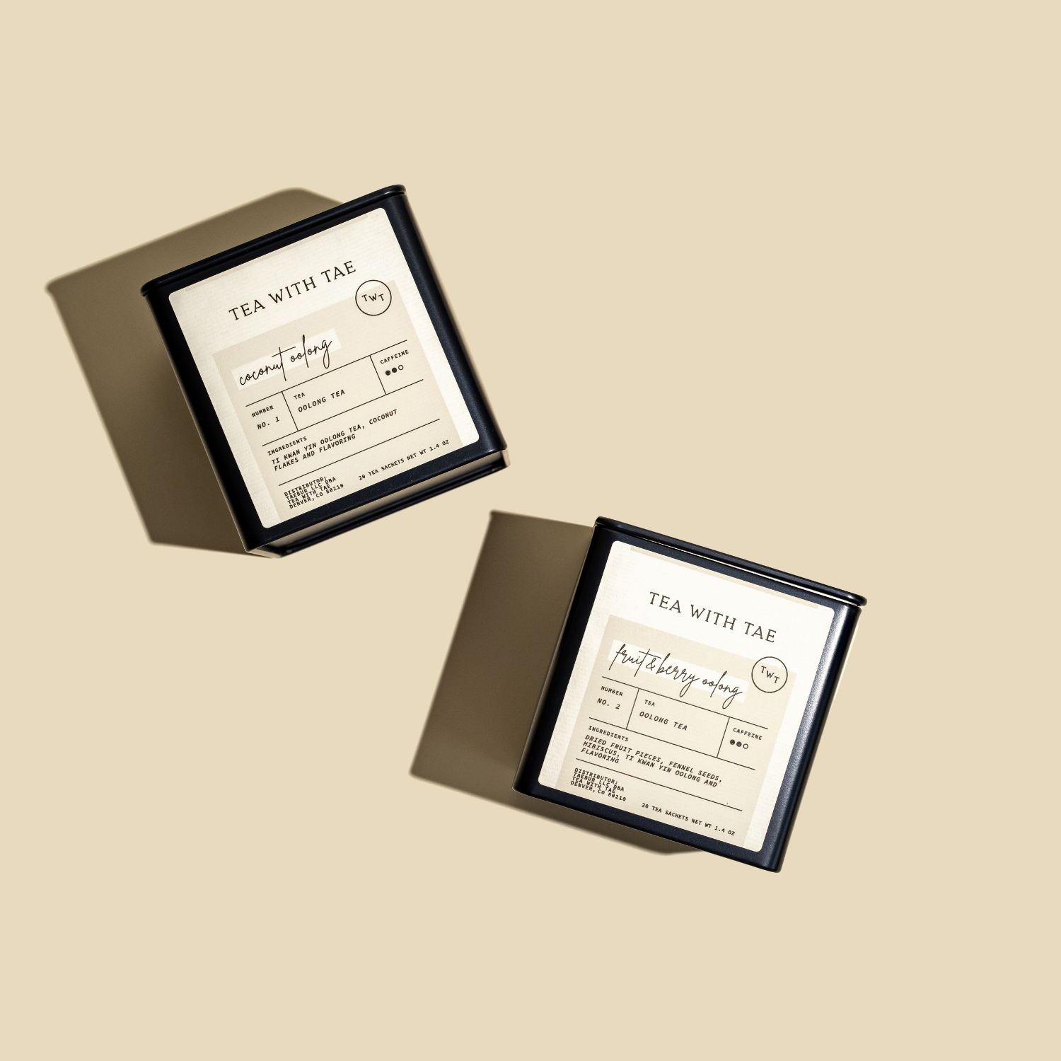 Tea with Tae - Coconut Oolong Tropical Tea Gift Tin (20 tea bags)