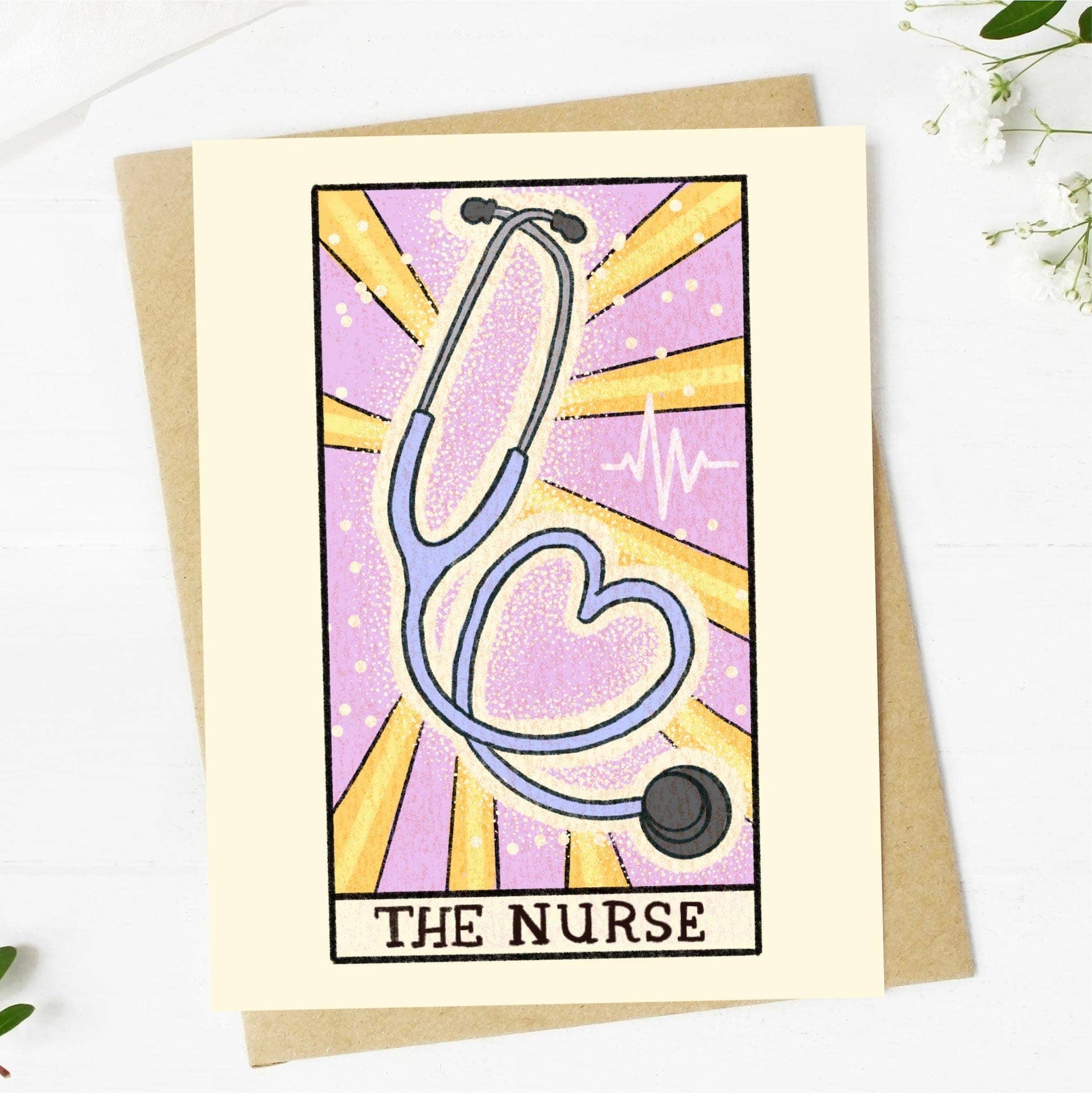 Big Moods - "The Nurse" Tarot Greeting Card