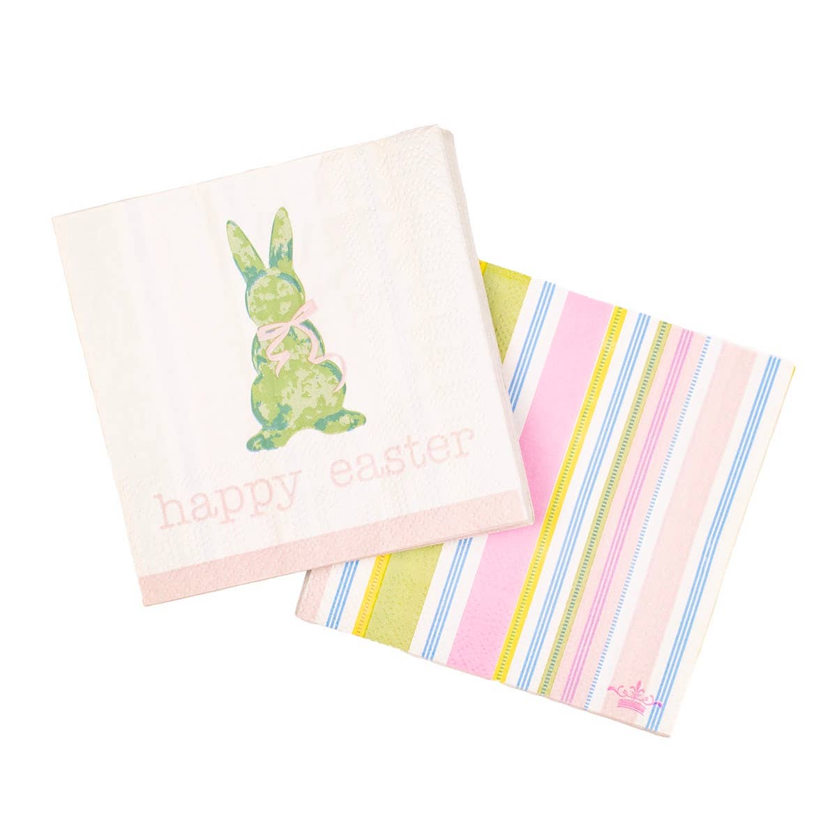 The Royal Standard - Boxwood Bunny Cocktail Napkins   White/Multi   5x5