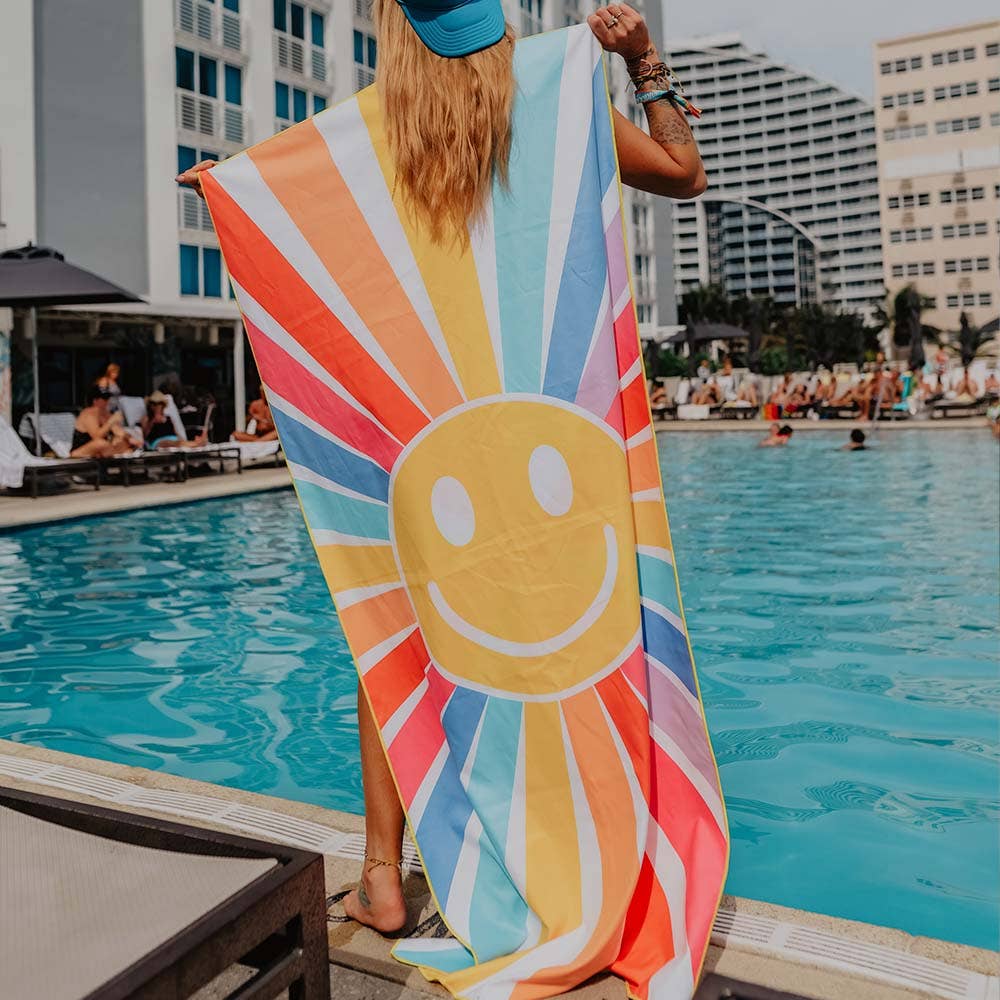 Katydid - Happy Face Sunshine Quick Dry Beach Towels