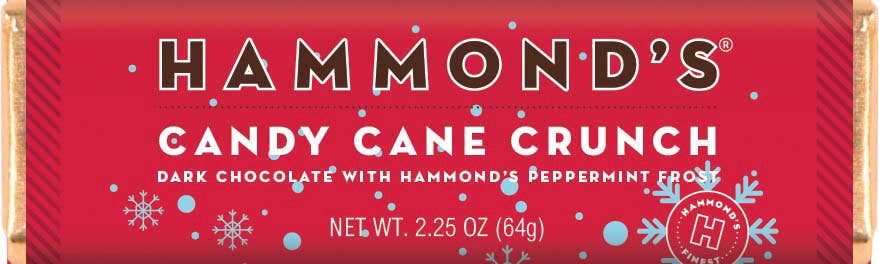 Hammond's Candies - Chocolate Bar Candy Cane Crunch Dark