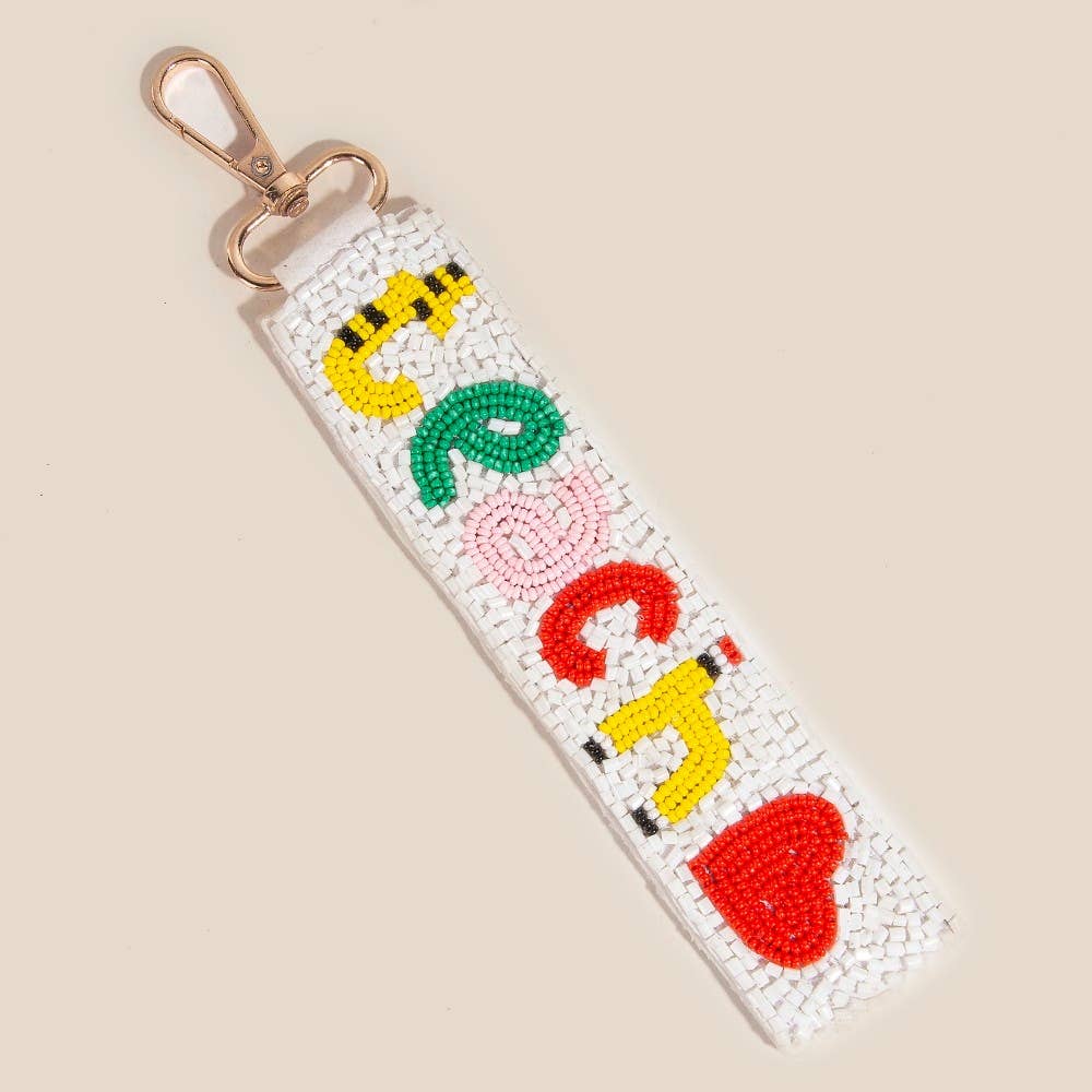 Anarchy Street - Teach And Heart Beaded Keychain