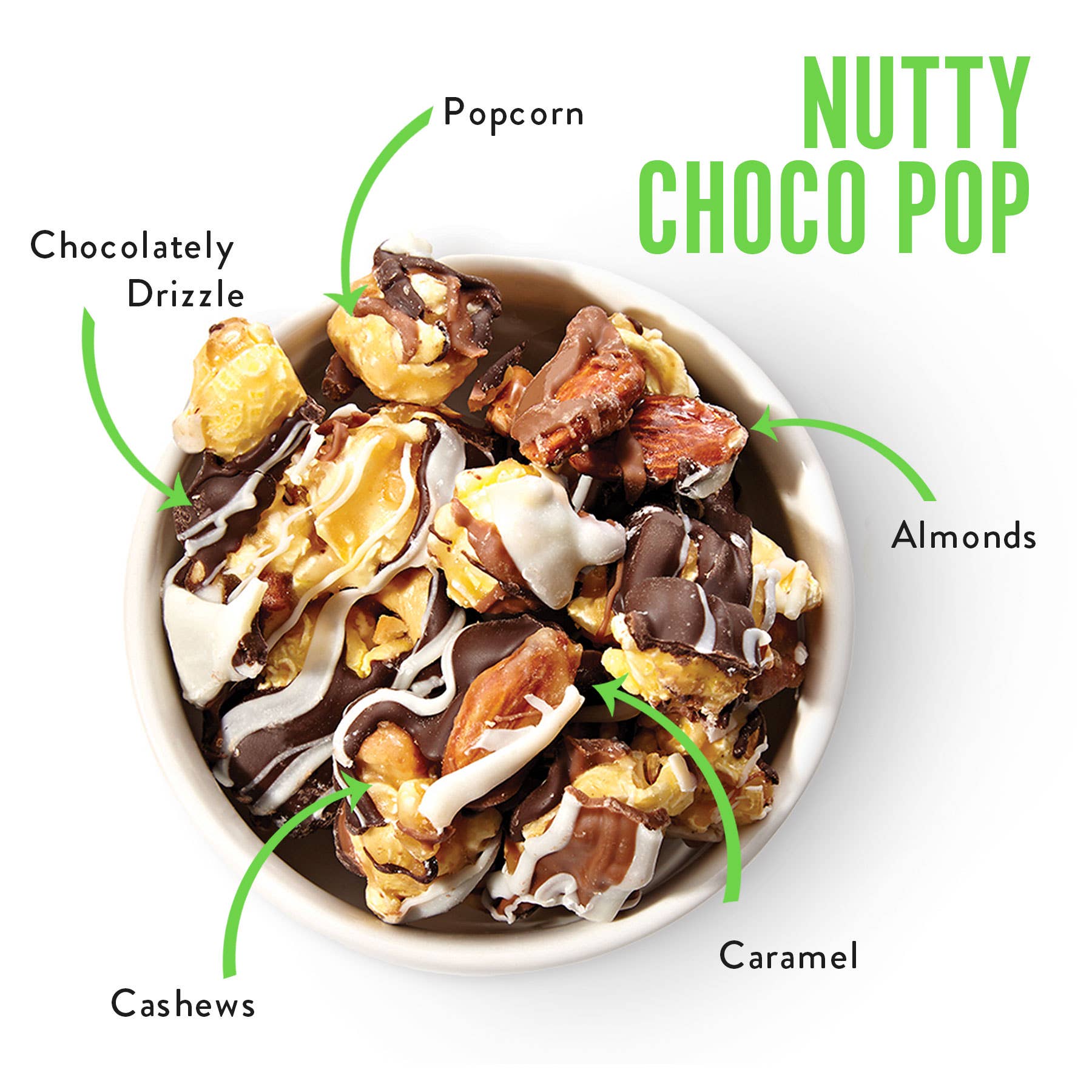 Funky Chunky - Nutty Choco Pop | Caramel Corn Chocolate Popcorn | bags