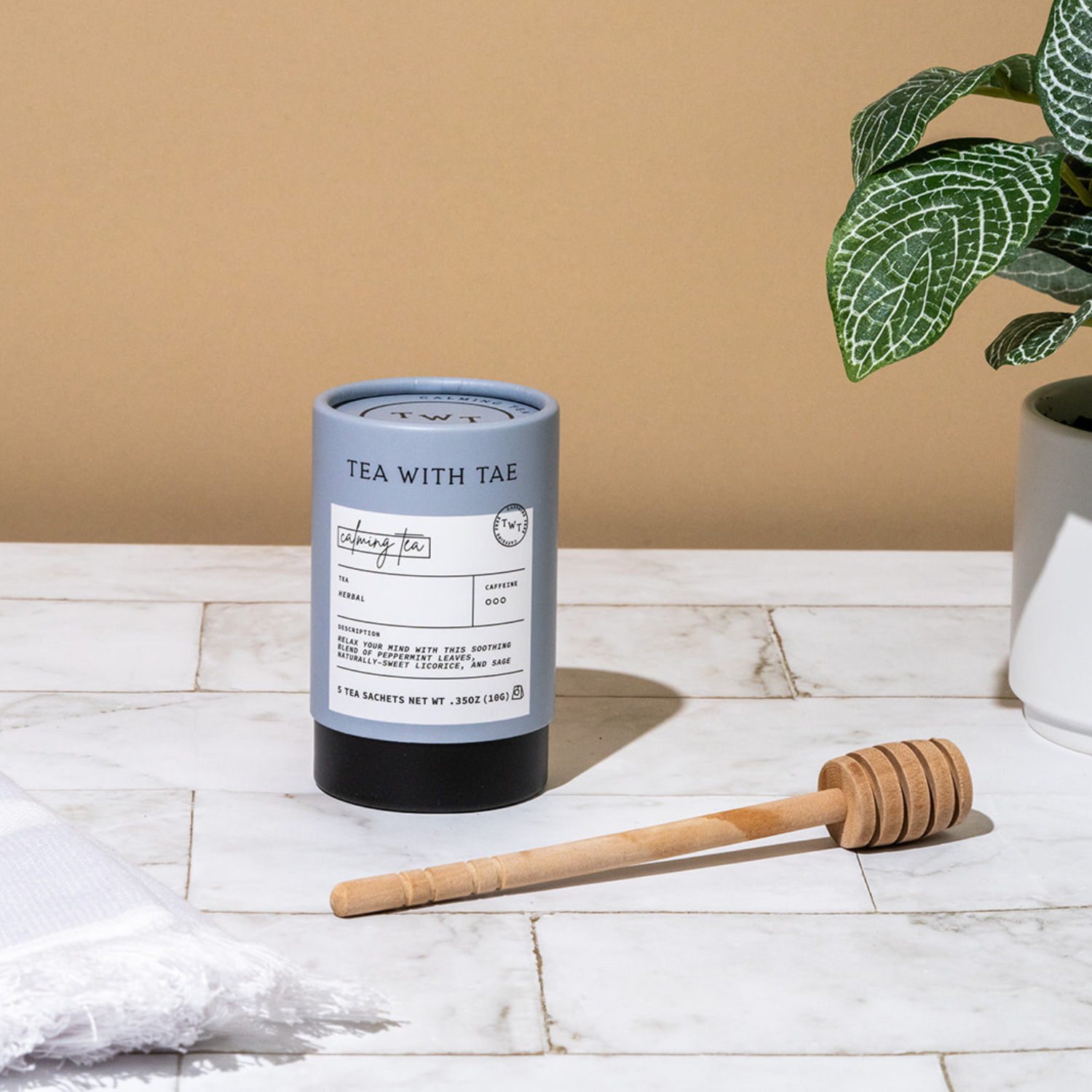 Tea with Tae - Calming Tea Herbal Rest Mini Tea Tube Gift (5 tea bags)