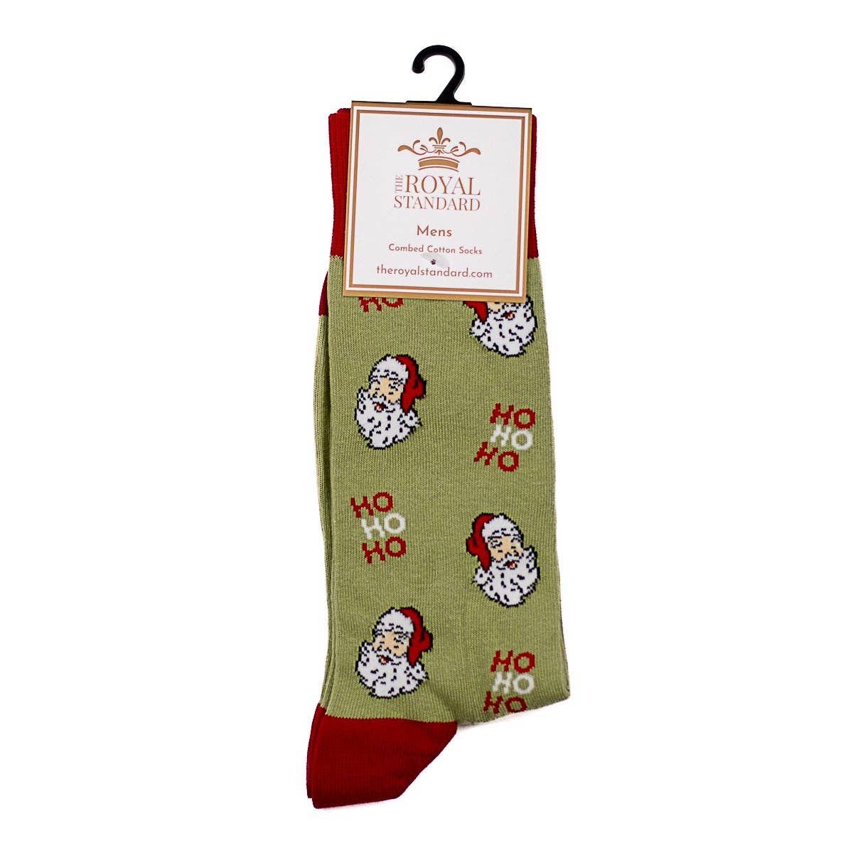 The Royal Standard - Men's HoHoHo Santa Socks   Green/Red   Once Size