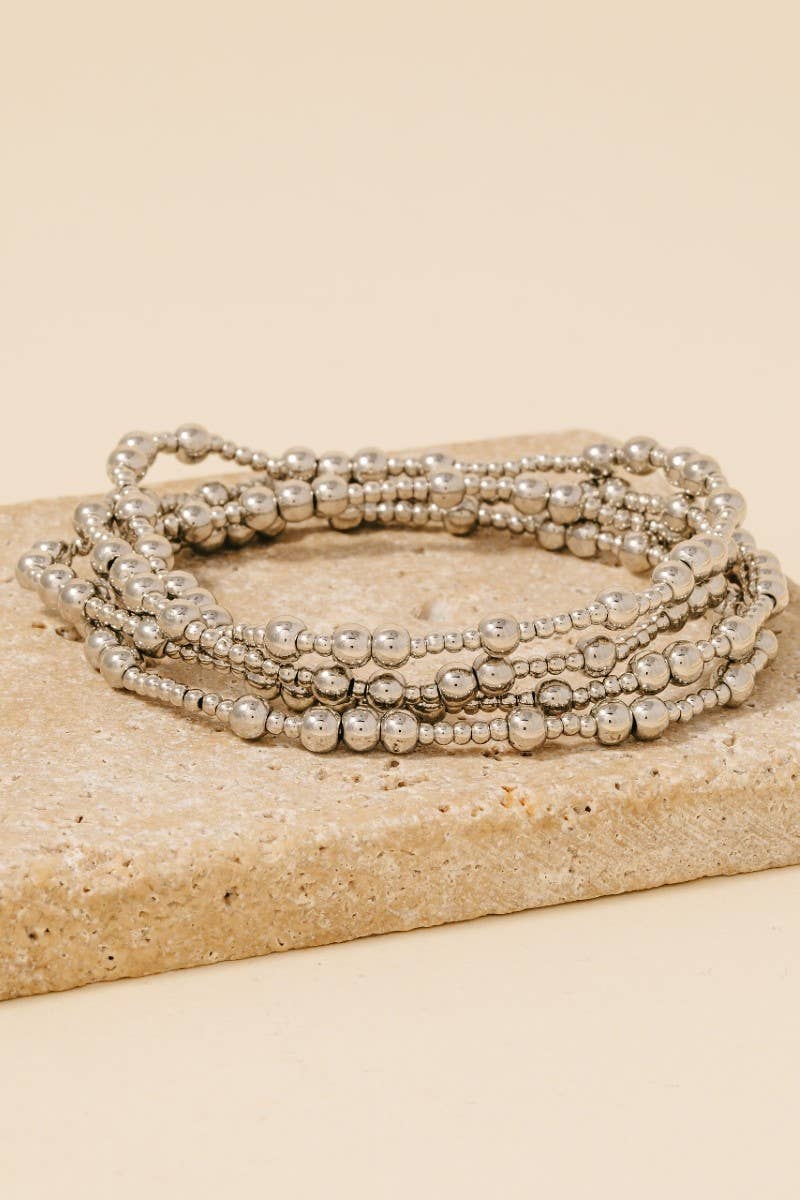 Anarchy Street - Gold Dipped Mixed Beaded Bracelet Set