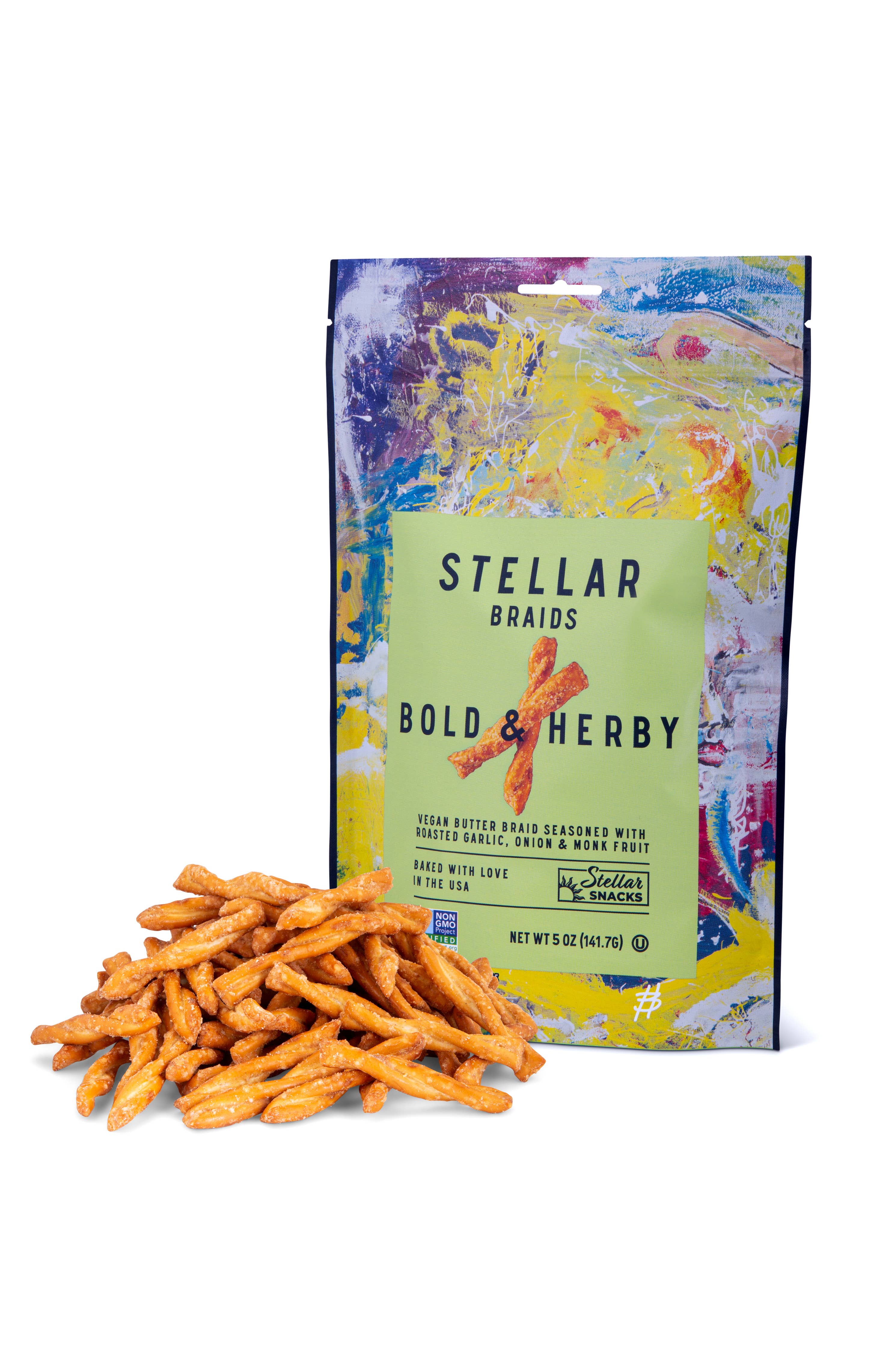 Stellar Snacks - Stellar Pretzel Braids - Bold & Herby - 5oz