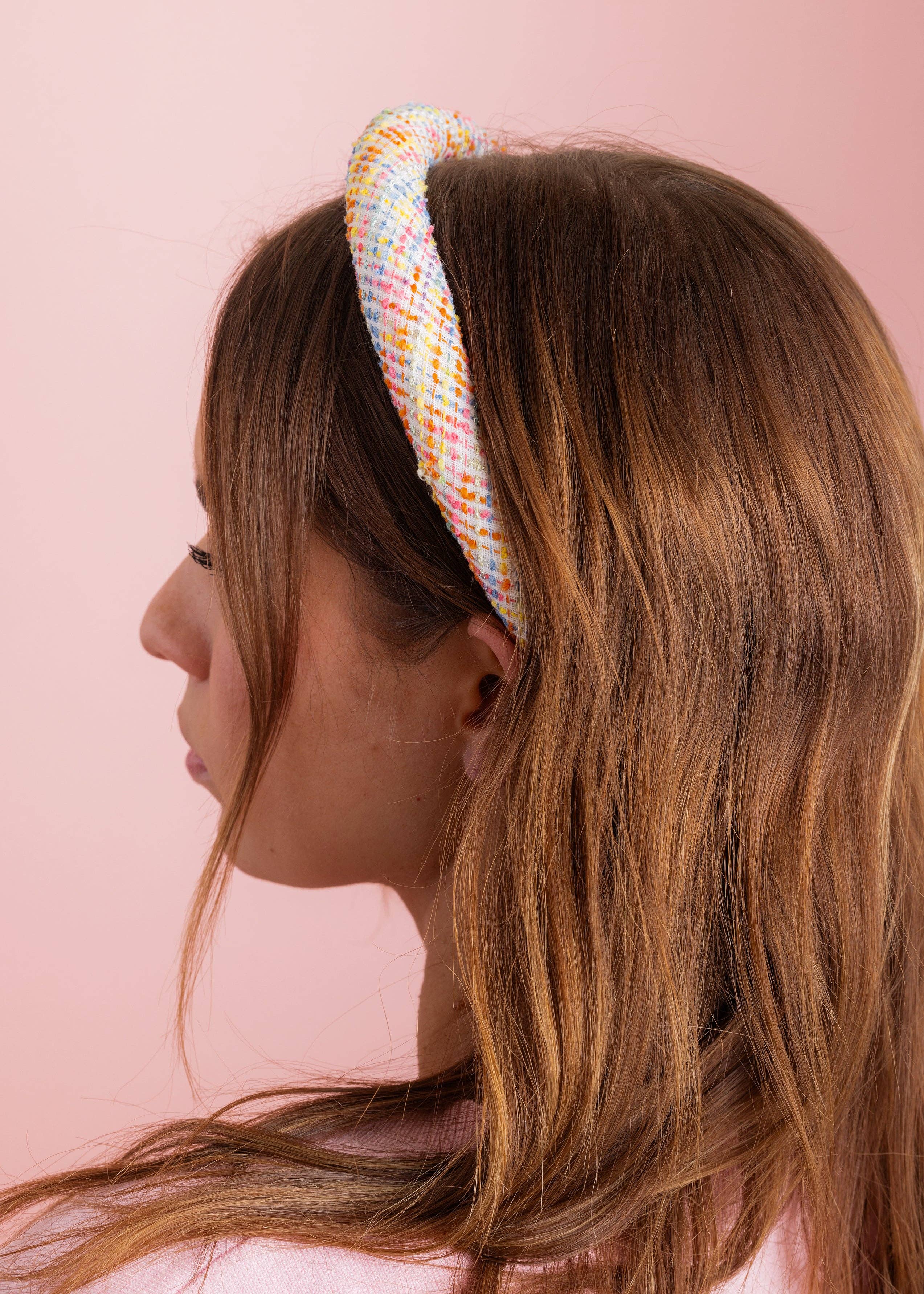 Taylor Elliott Designs - *ON SALE* Padded Headband - Tweed - Rainbow Weave - Tai