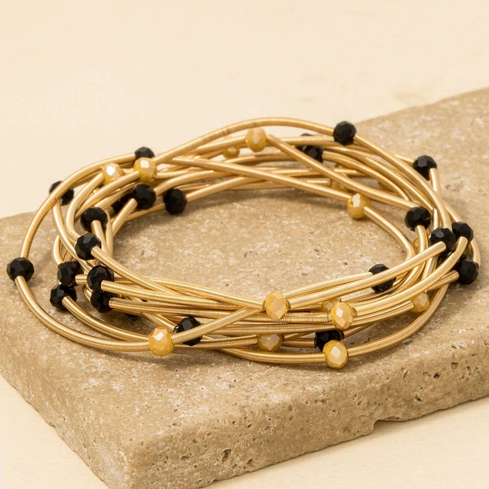 Anarchy Street - Game Day Beads Metallic Elastic Bracelet Set