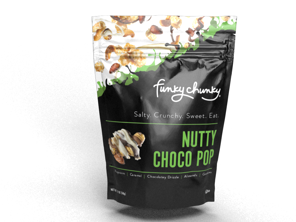 Funky Chunky - Nutty Choco Pop | Caramel Corn Chocolate Popcorn | bags