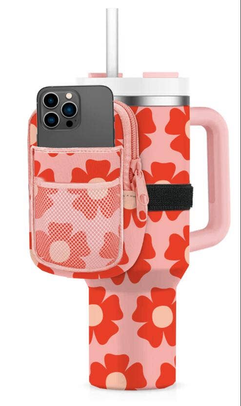 Katydid - Flower Power Tumbler ZIPPER POUCH