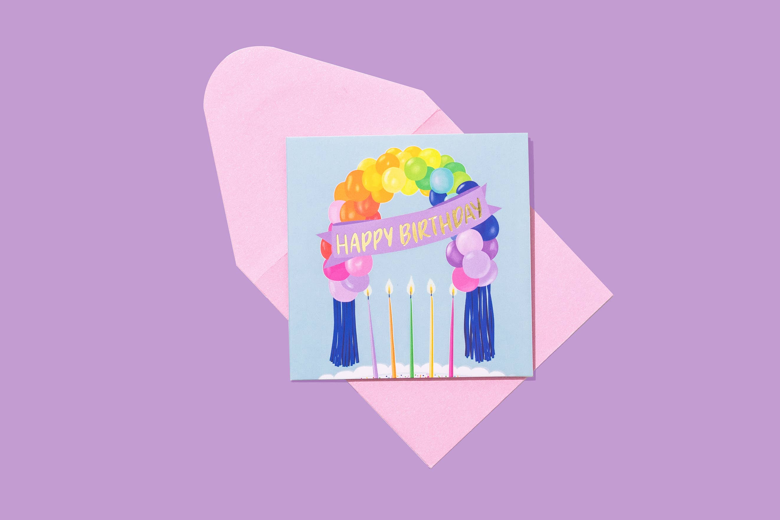 Taylor Elliott Designs - Gift Enclosure Card - "Happy Birthday" - Balloons