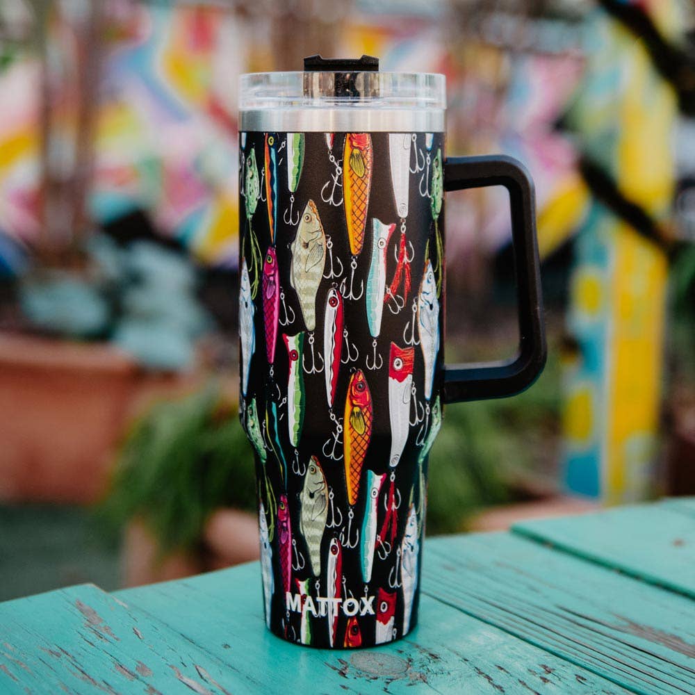 Katydid - Fishing Lures Tumbler Cup with Straw