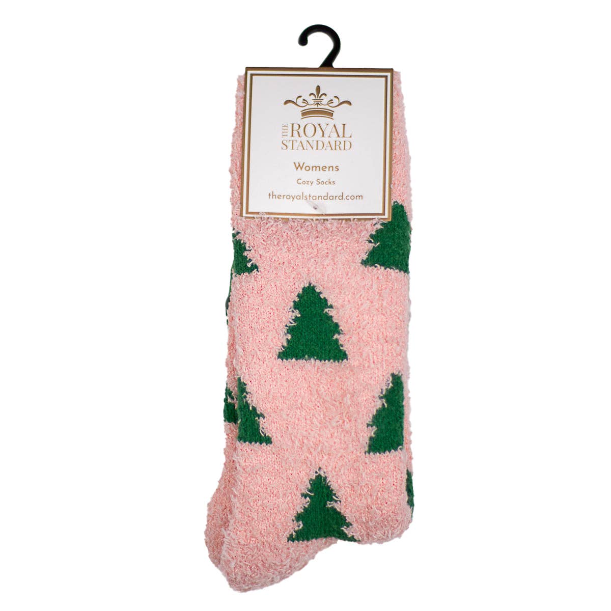 The Royal Standard - Women's  Christmas Tree Snuggle Socks   Pink/Green  One Size