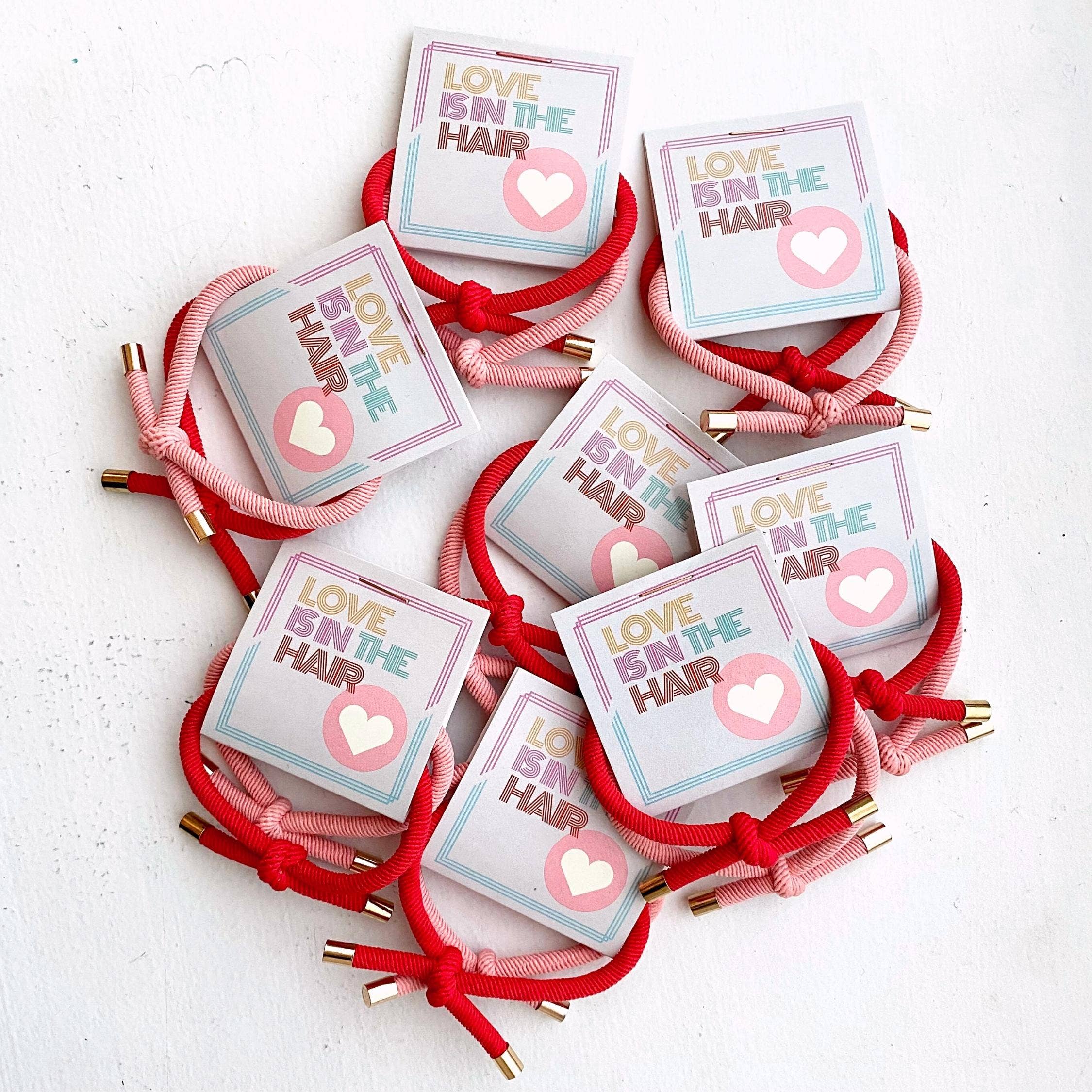 Tiny Gift Society - "Love is in the Hair" Hair Tie - Valentines Thank You Gift