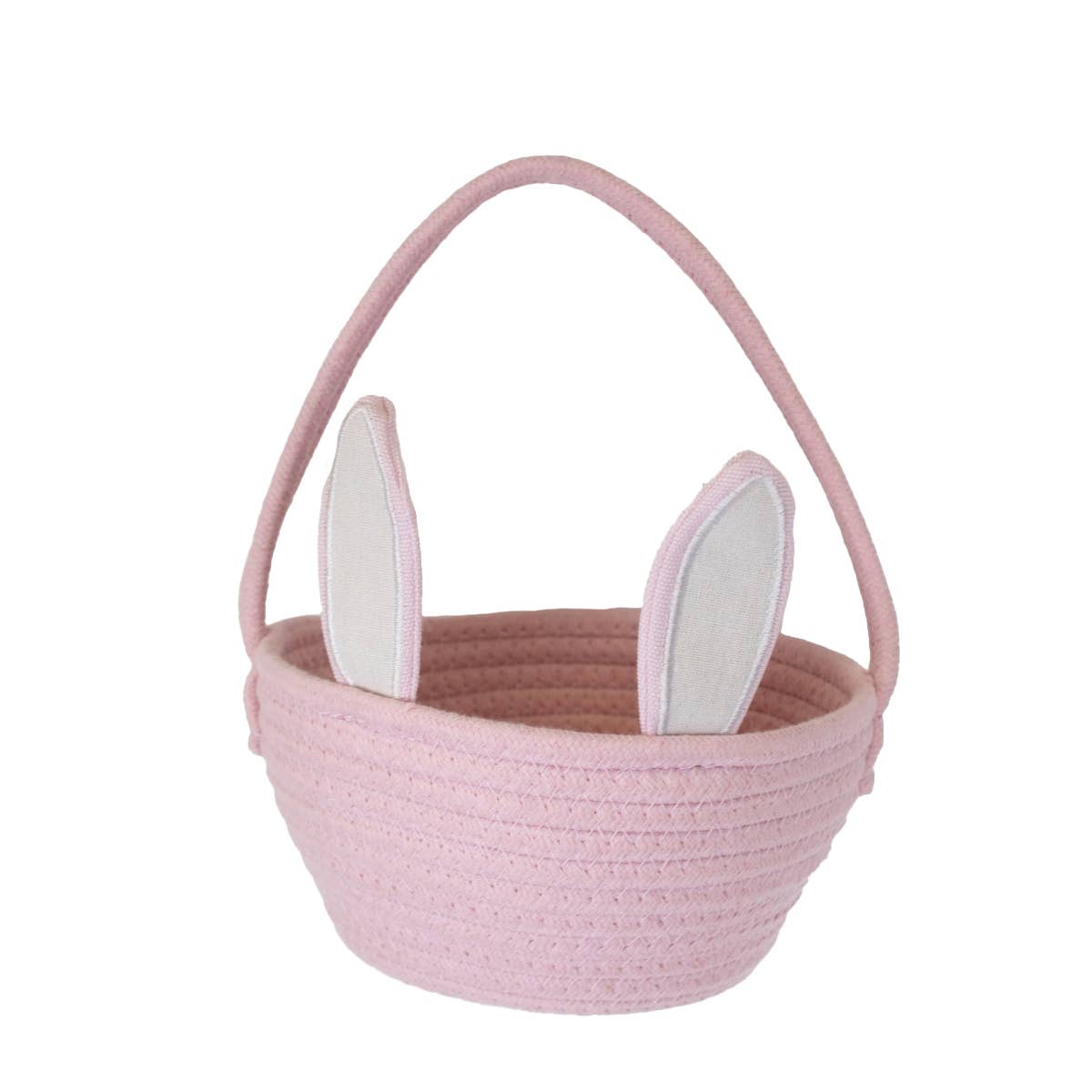 The Royal Standard - Hopkins Bunny Basket   Pink/White   7.75x4.5