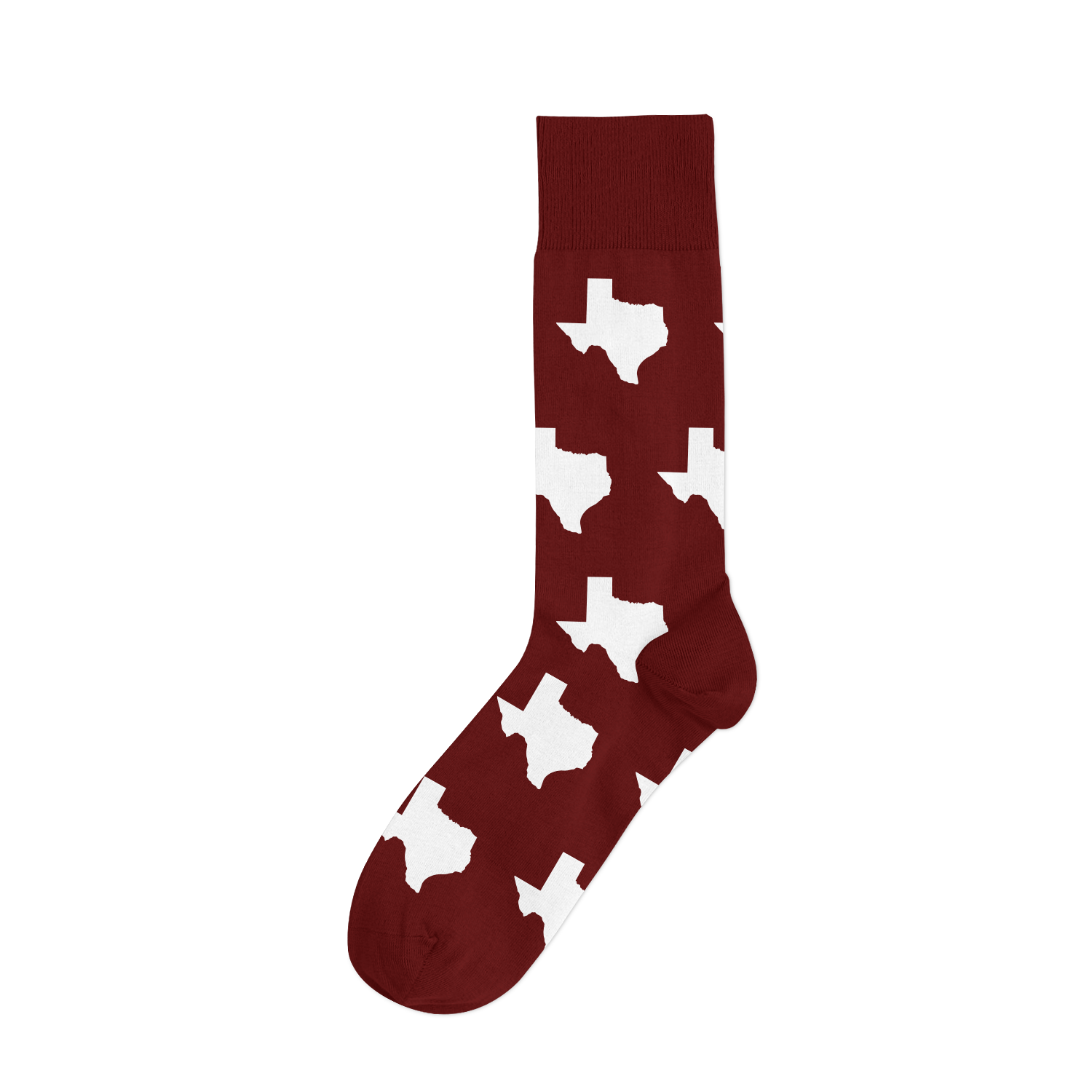 Barrel Down South - Texas TX Maroon/White Socks
