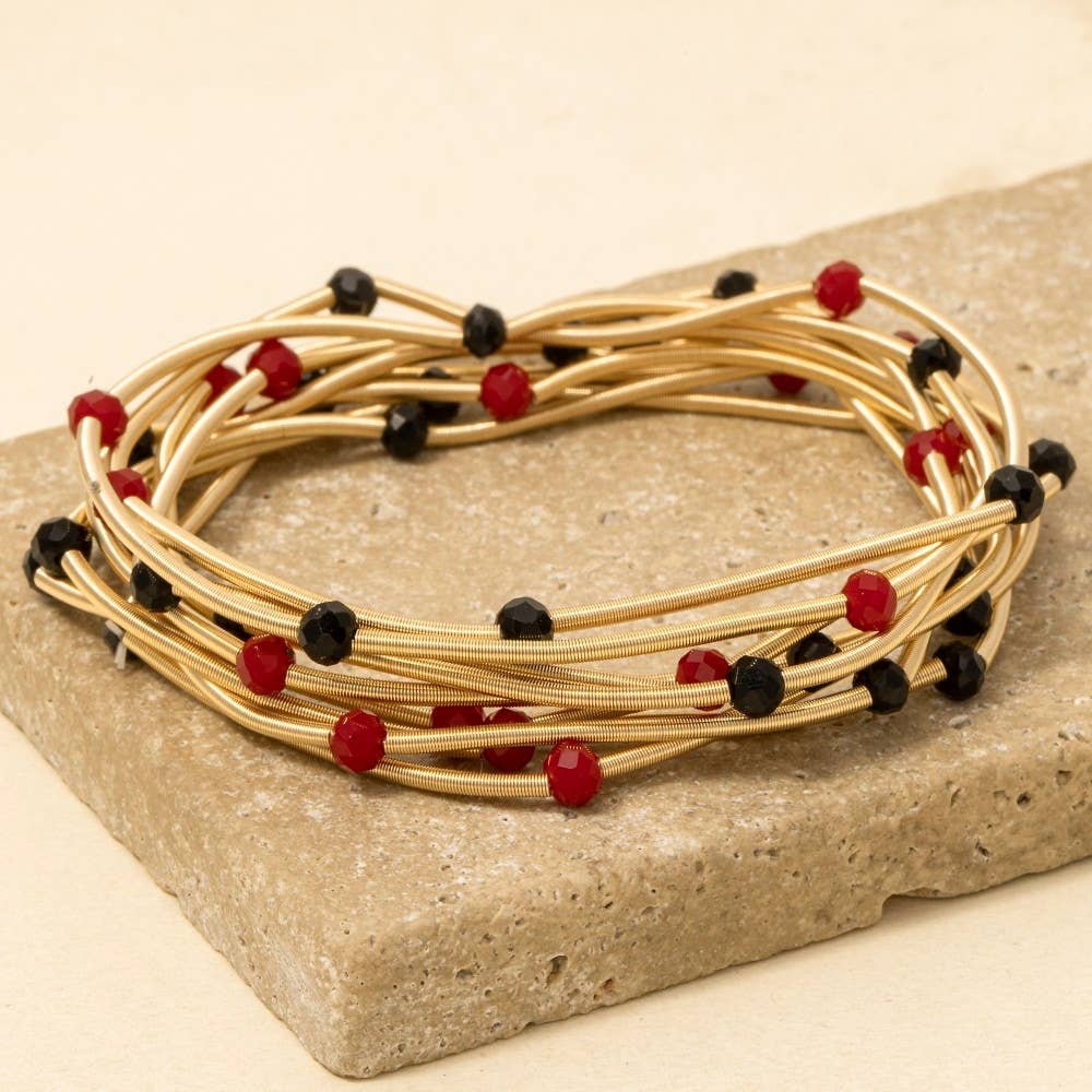 Anarchy Street - Game Day Beads Metallic Elastic Bracelet Set