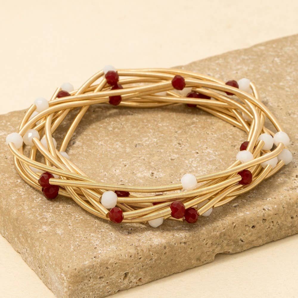 Anarchy Street - Game Day Beads Metallic Elastic Bracelet Set