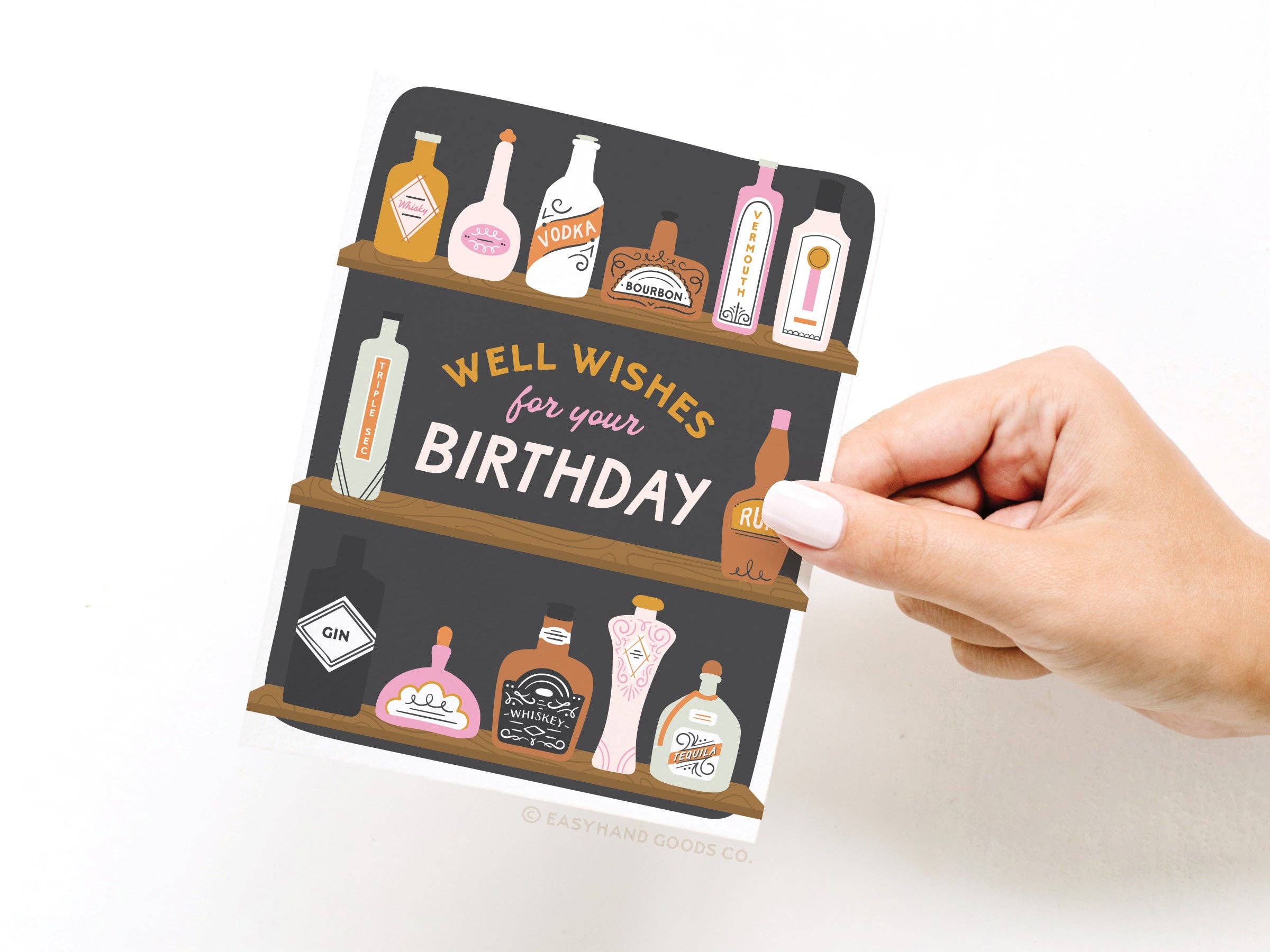 Easyhand Goods Co. - Well Wishes for Your Birthday Bar Shelves Greeting Card