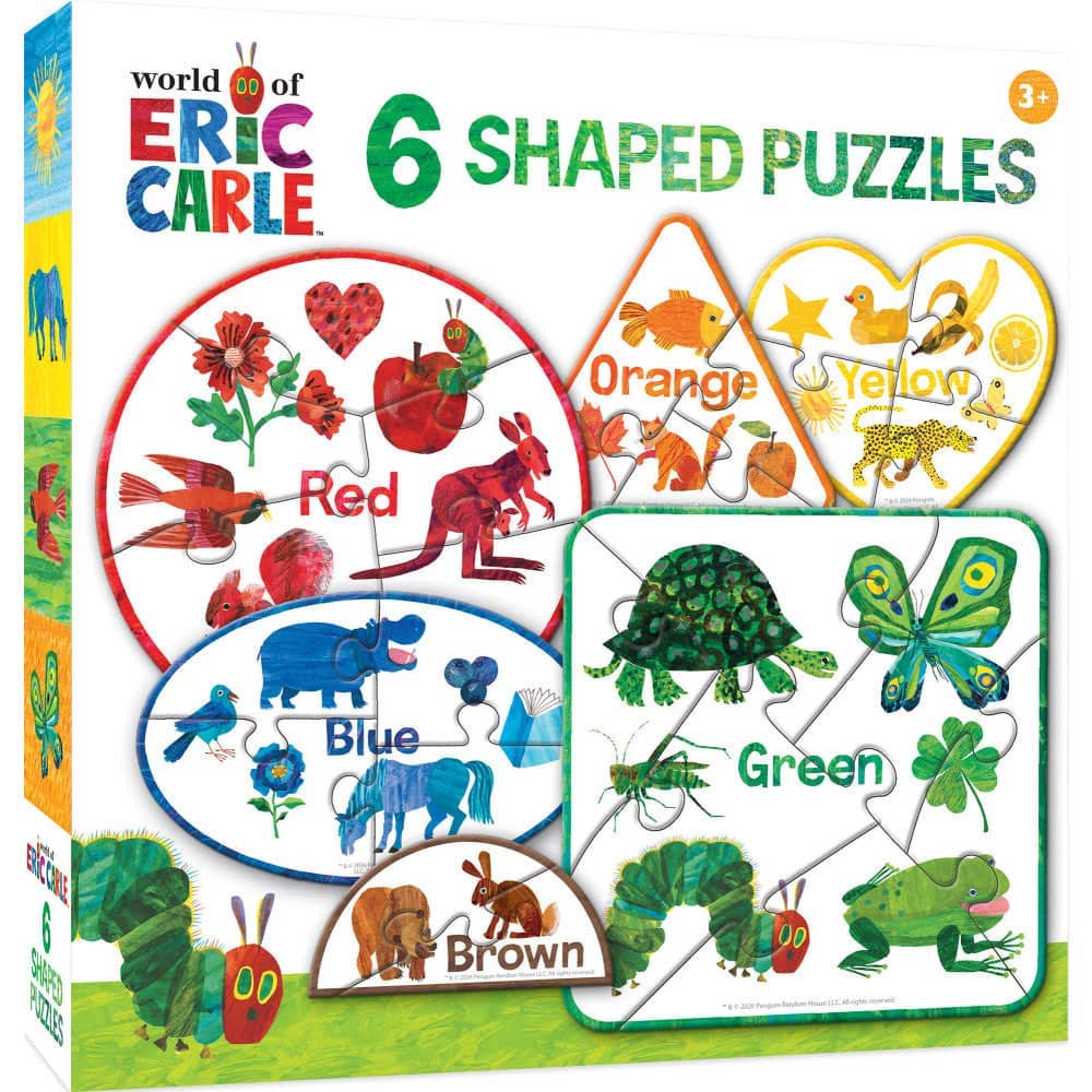 Masterpieces Puzzles - Eric Carle - Colors 6-Pack Mini Shaped Jigsaw Puzzles