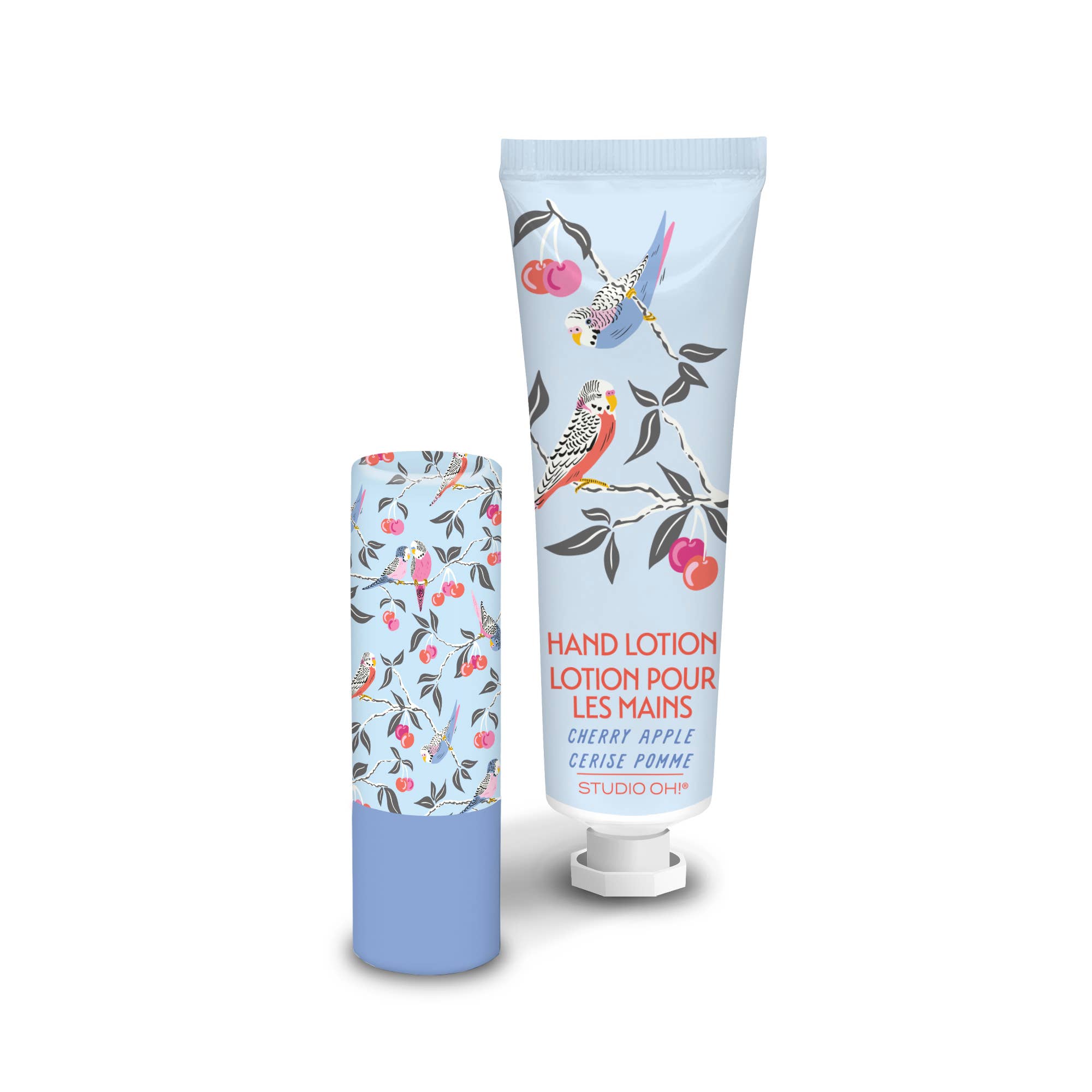 Studio Oh! - Birds in the Cherry Tree Lip Balm & Hand Lotion Set