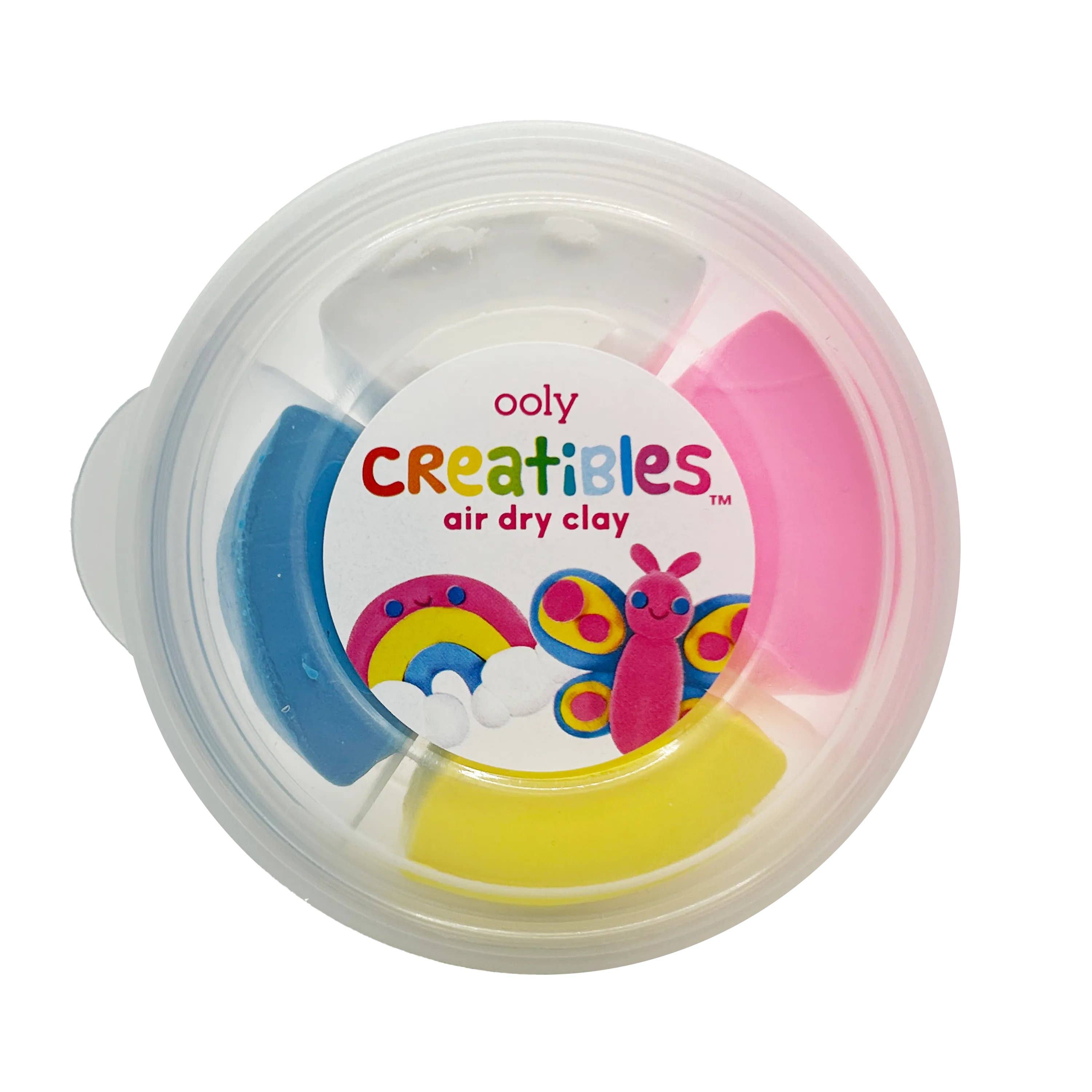 OOLY - Creatibles D.I.Y. Air-Dry Clay Kit: Rainbow BFFs (Set of 4)