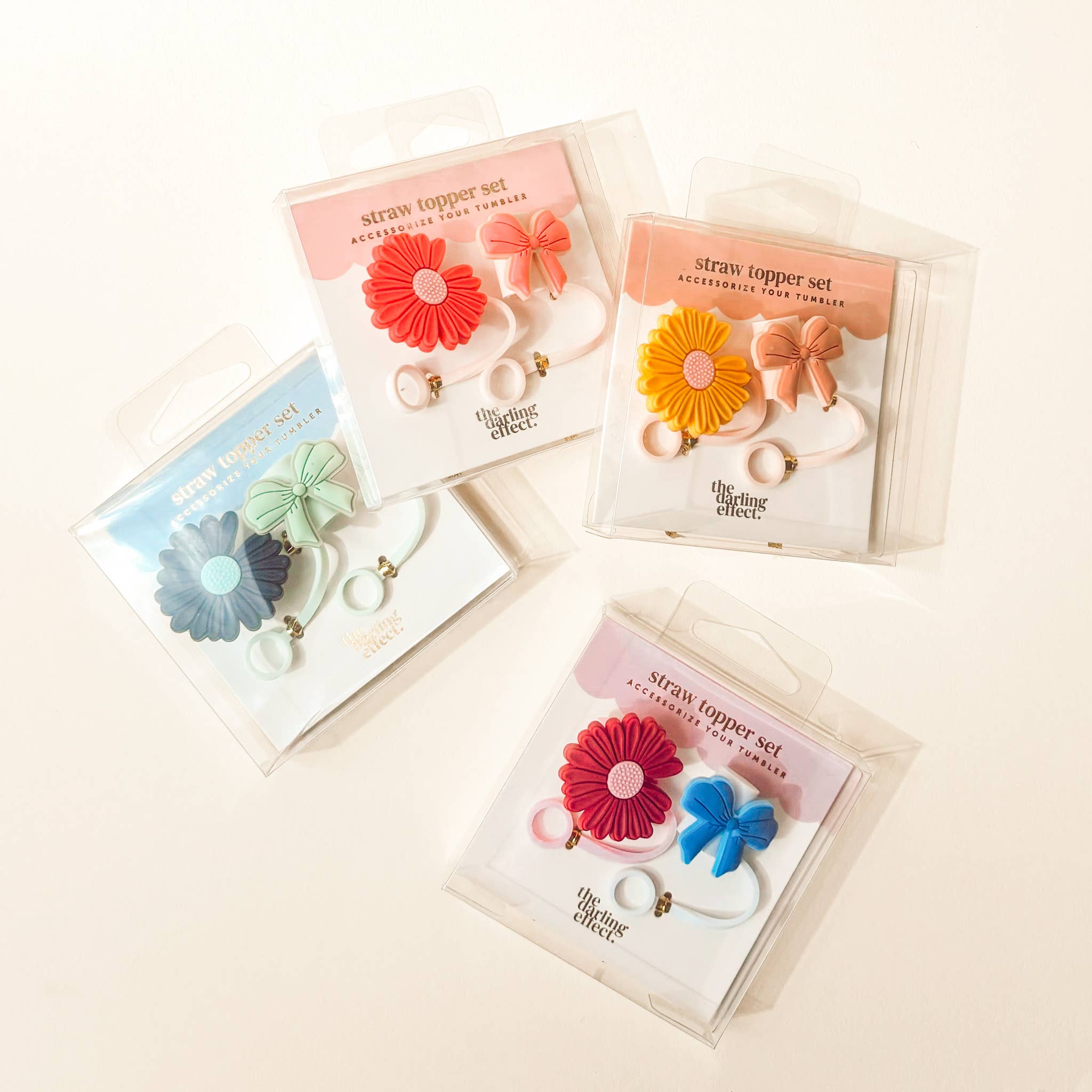 The Darling Effect - Straw Topper Set-Bubblegum