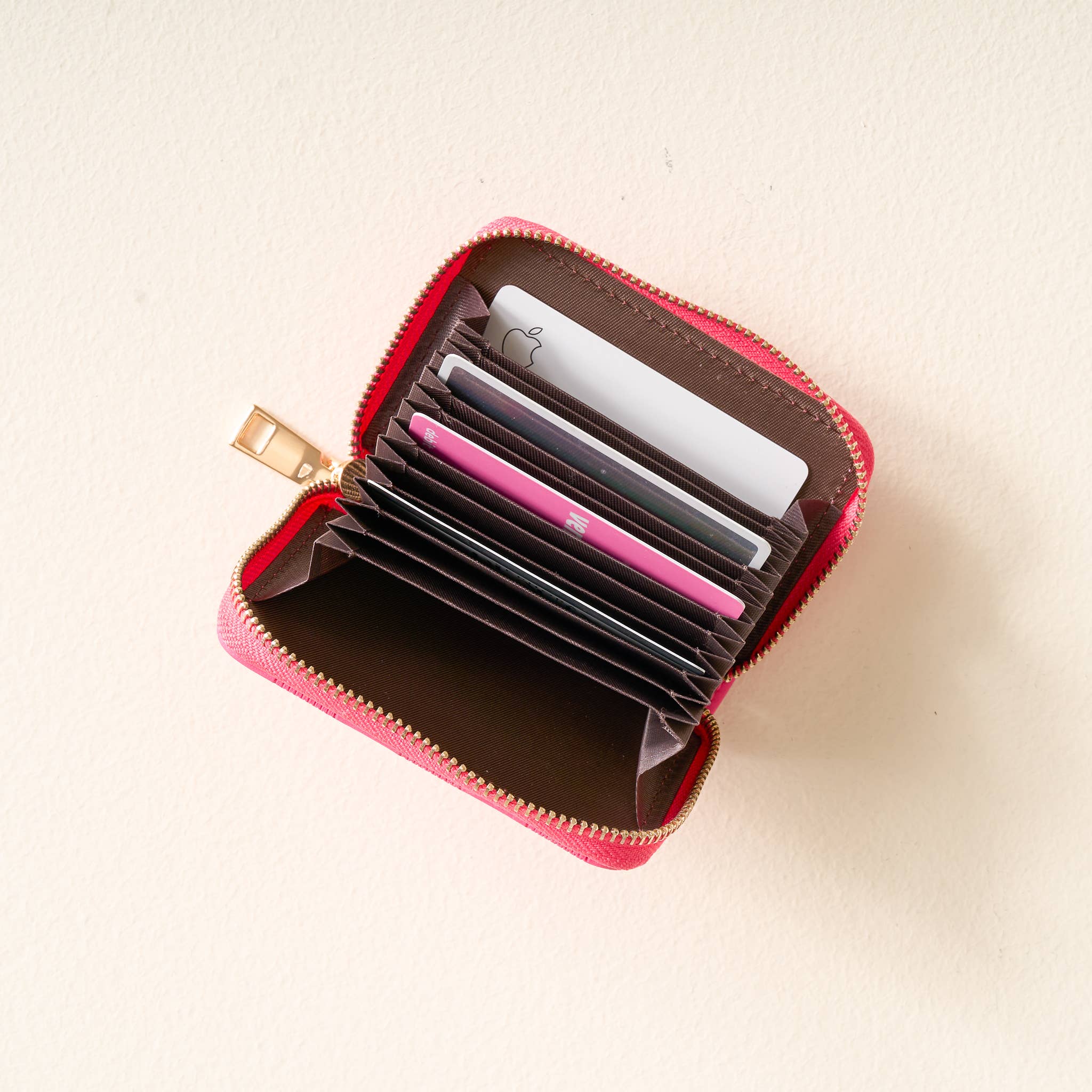 The Darling Effect - Zip Around Wallet-Hot Pink Check