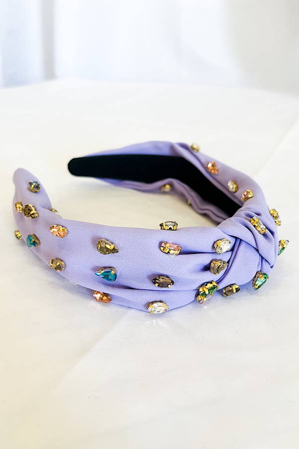 Nash Grey - Ivy Purple Rhinestone Headband