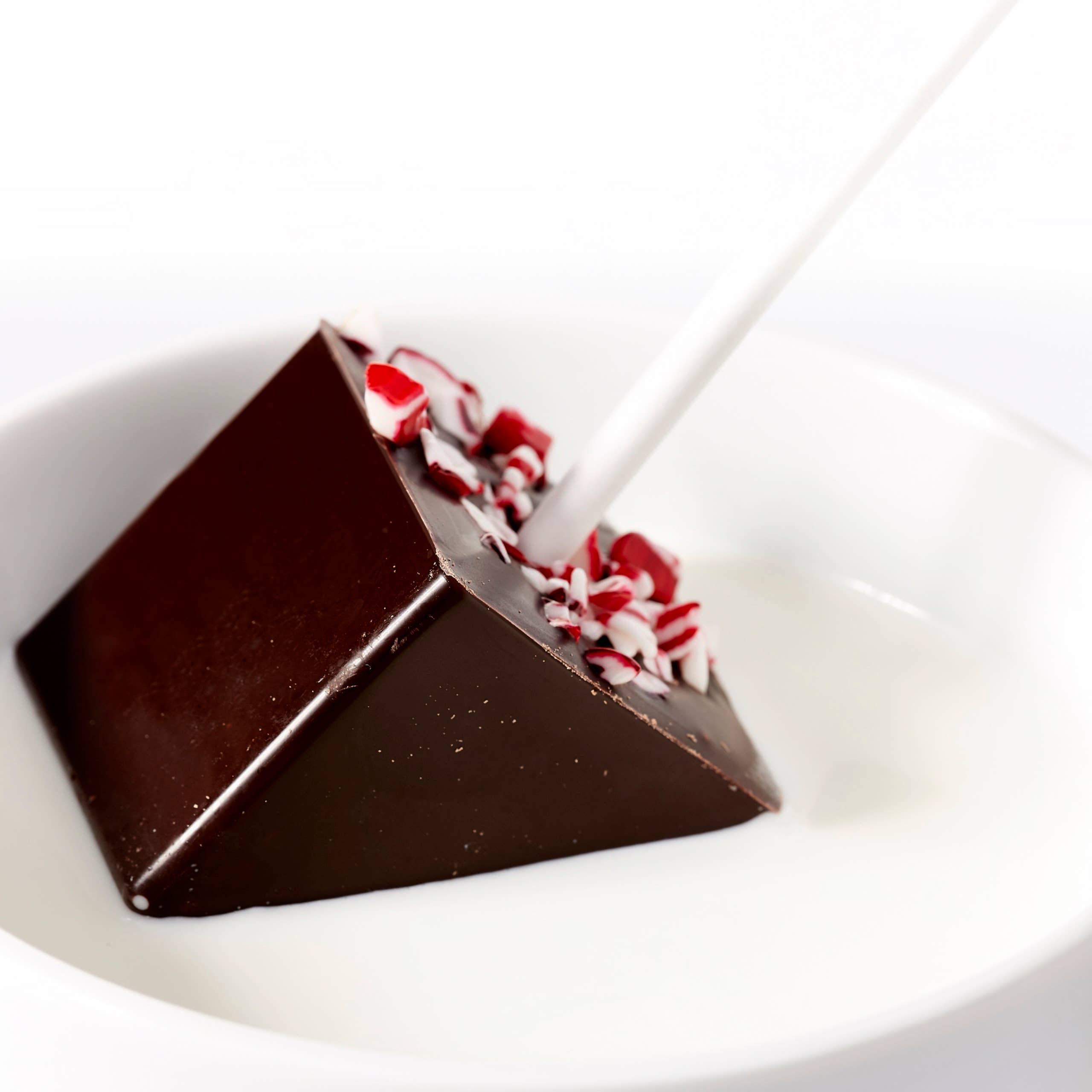 Wooden Table Baking Company - Peppermint Candy Dark Chocolate on a Stick (hot cocoa)