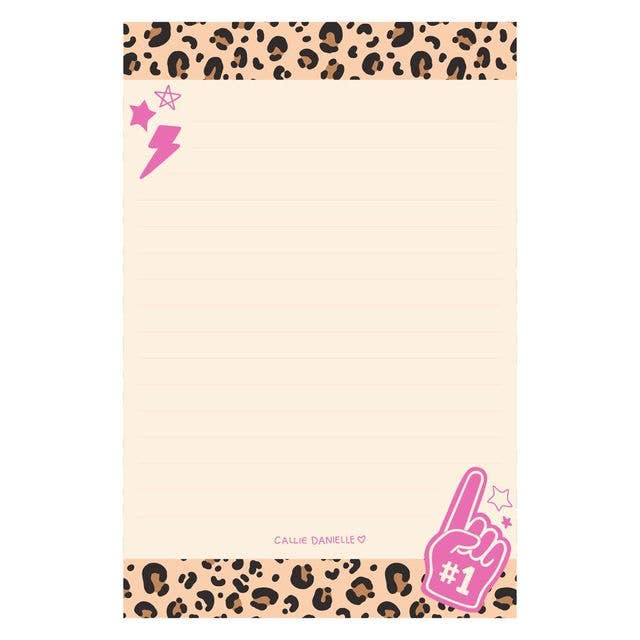 Callie Danielle - Leopard Print Game Day 4x6 Lined Notepad