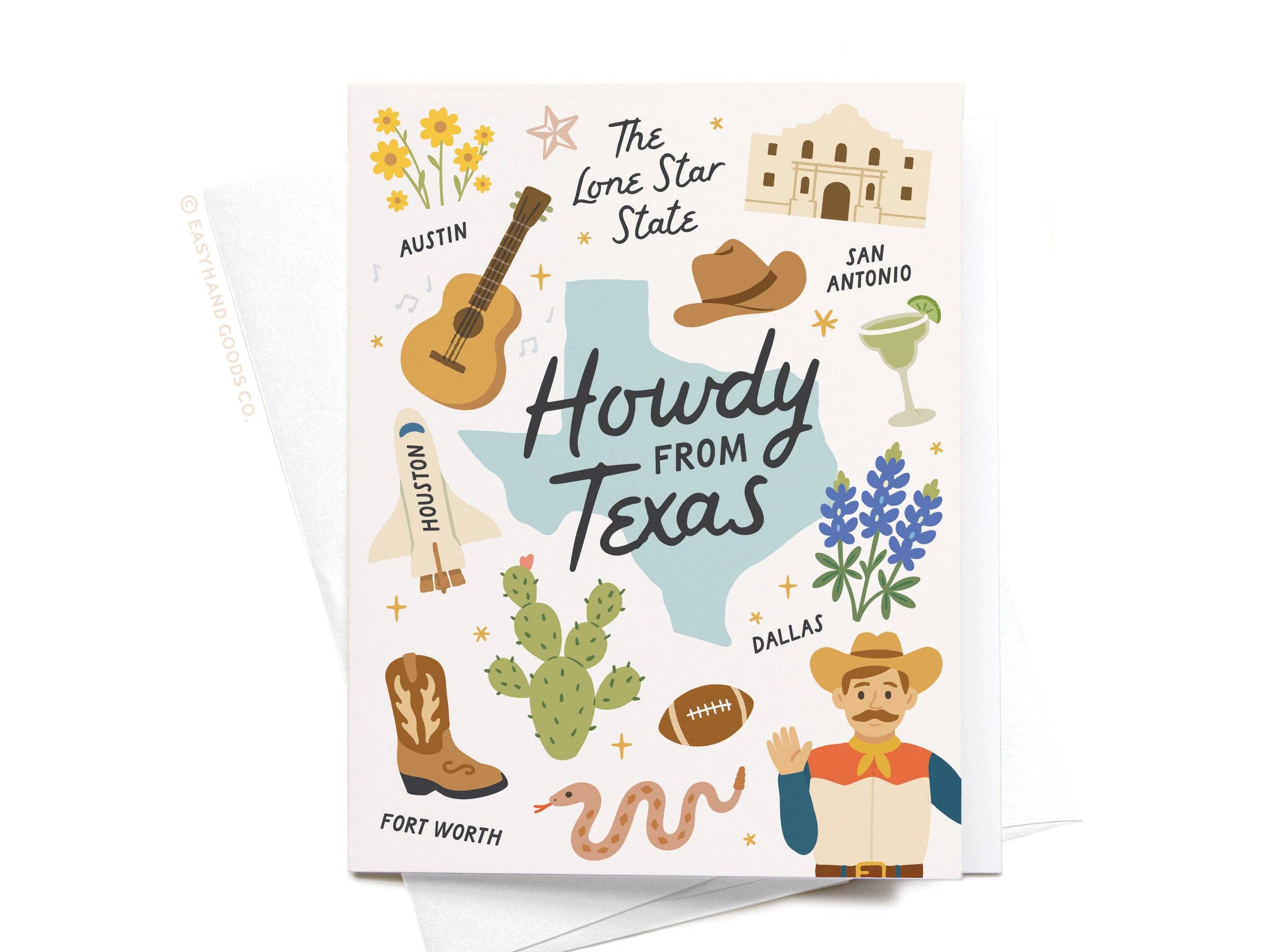 Easyhand Goods Co. - Howdy From Texas Greeting Card