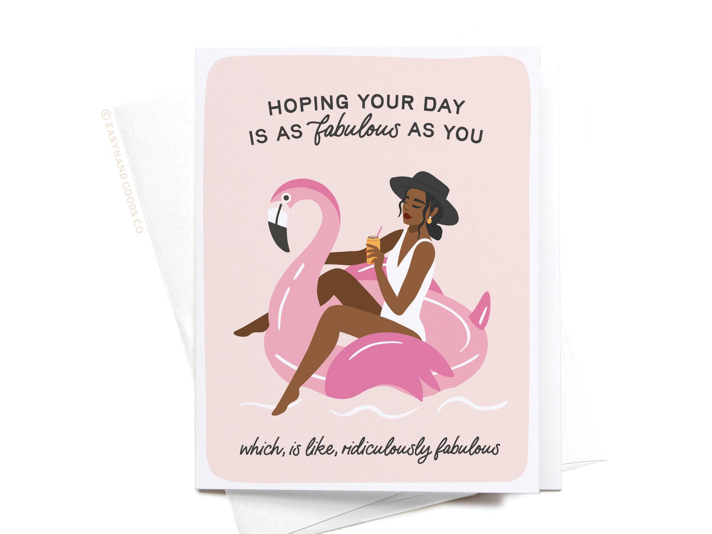 Easyhand Goods Co. - Fabulous Flamingo Floatie Greeting Card