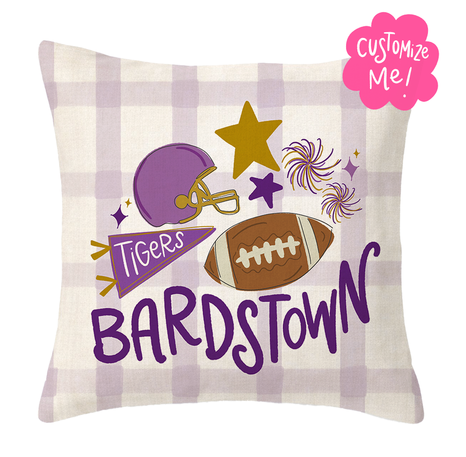 Doodles By Rebekah - Custom High School Football Pride Pillow