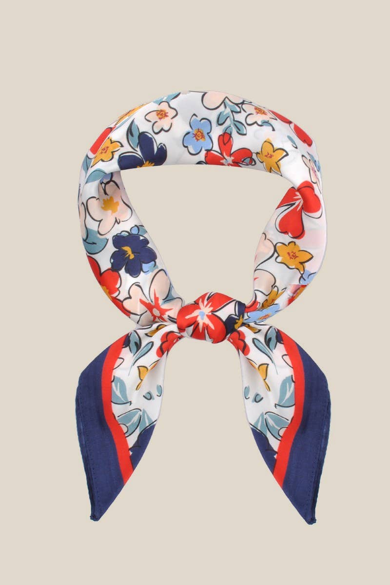 Anarchy Street - Multi Flower Print Bandana Scarf