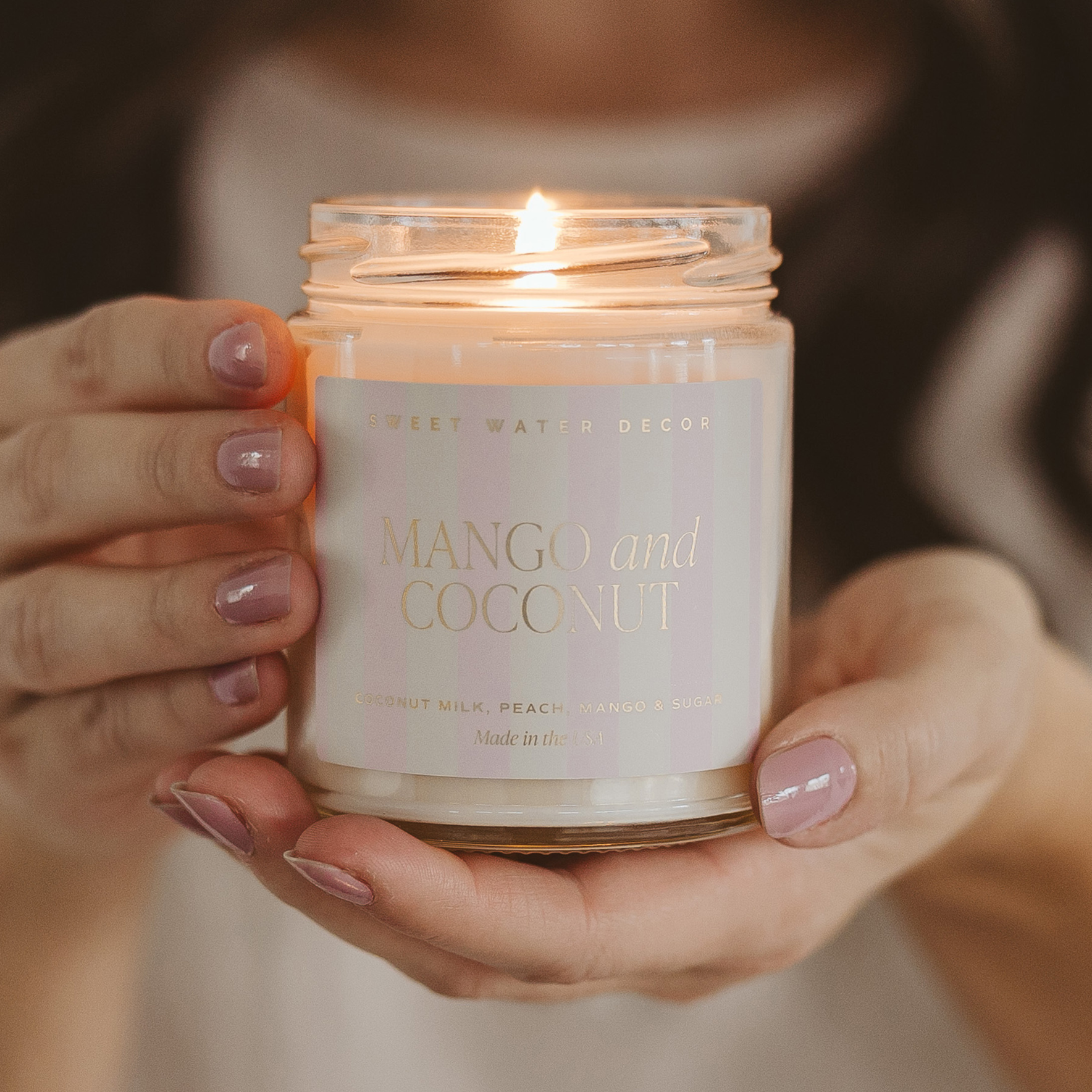 Sweet Water Decor - *NEW* Mango and Coconut 9 oz Soy Candle - Home Decor & Gifts
