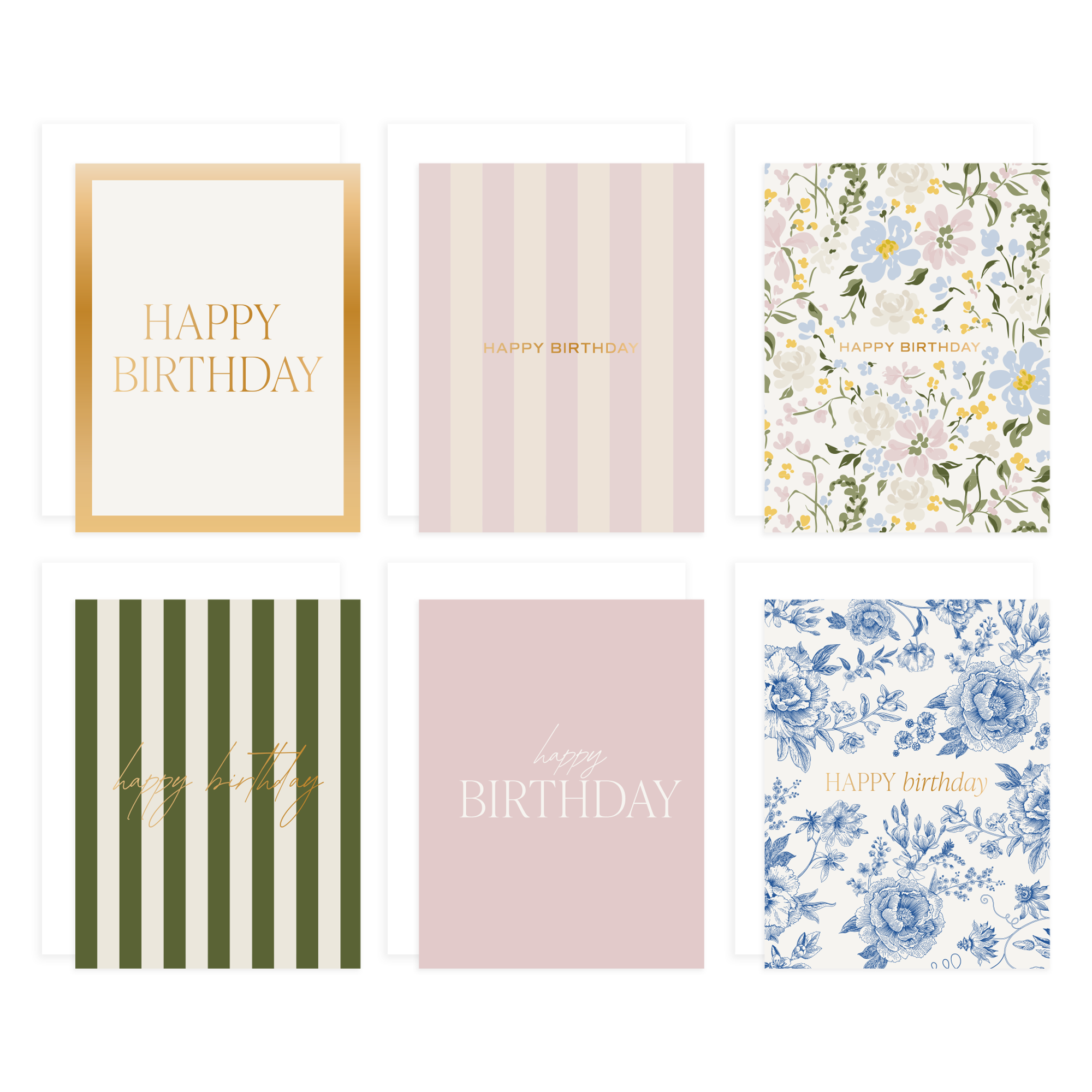 Sweet Water Decor - Assorted Happy Birthday Boxed Card Set - Greeting Cards