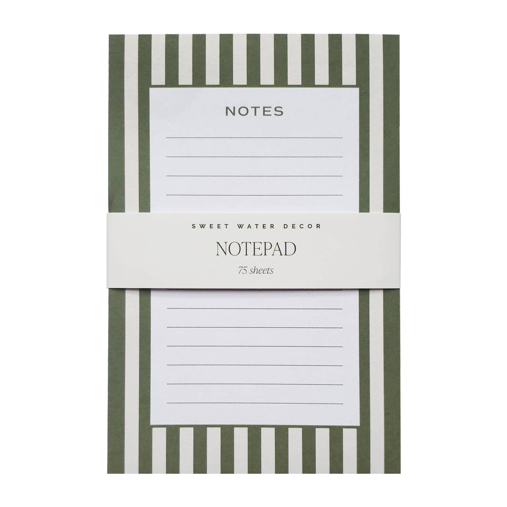 Sweet Water Decor - Striped Notepad - Stationery & Office Accessories
